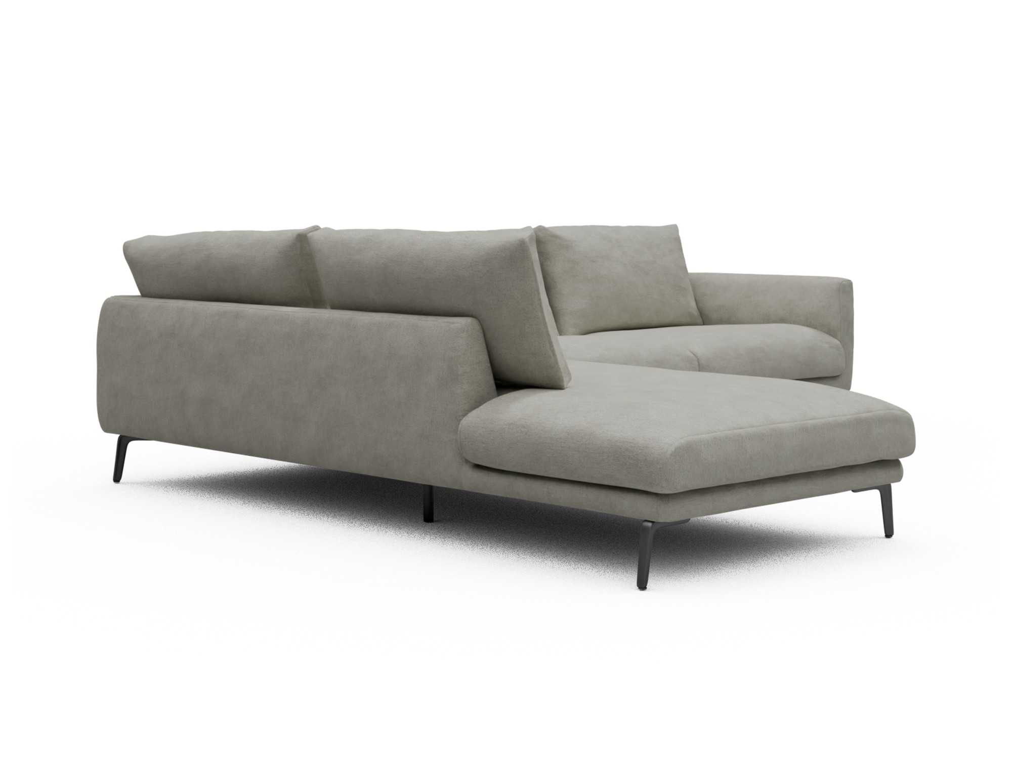 Skandi Home Ecksofa Karl Relax-Ecke links mit 2,5-Sitzer Carreno-Moon-Stone-White moebelfaktor