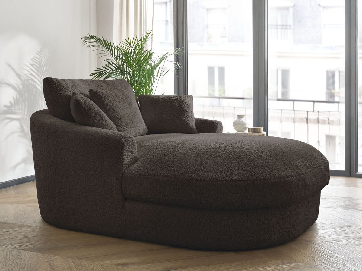 Bobochic Belem Méridienne-Modul Bouclé-Stoff Braun
