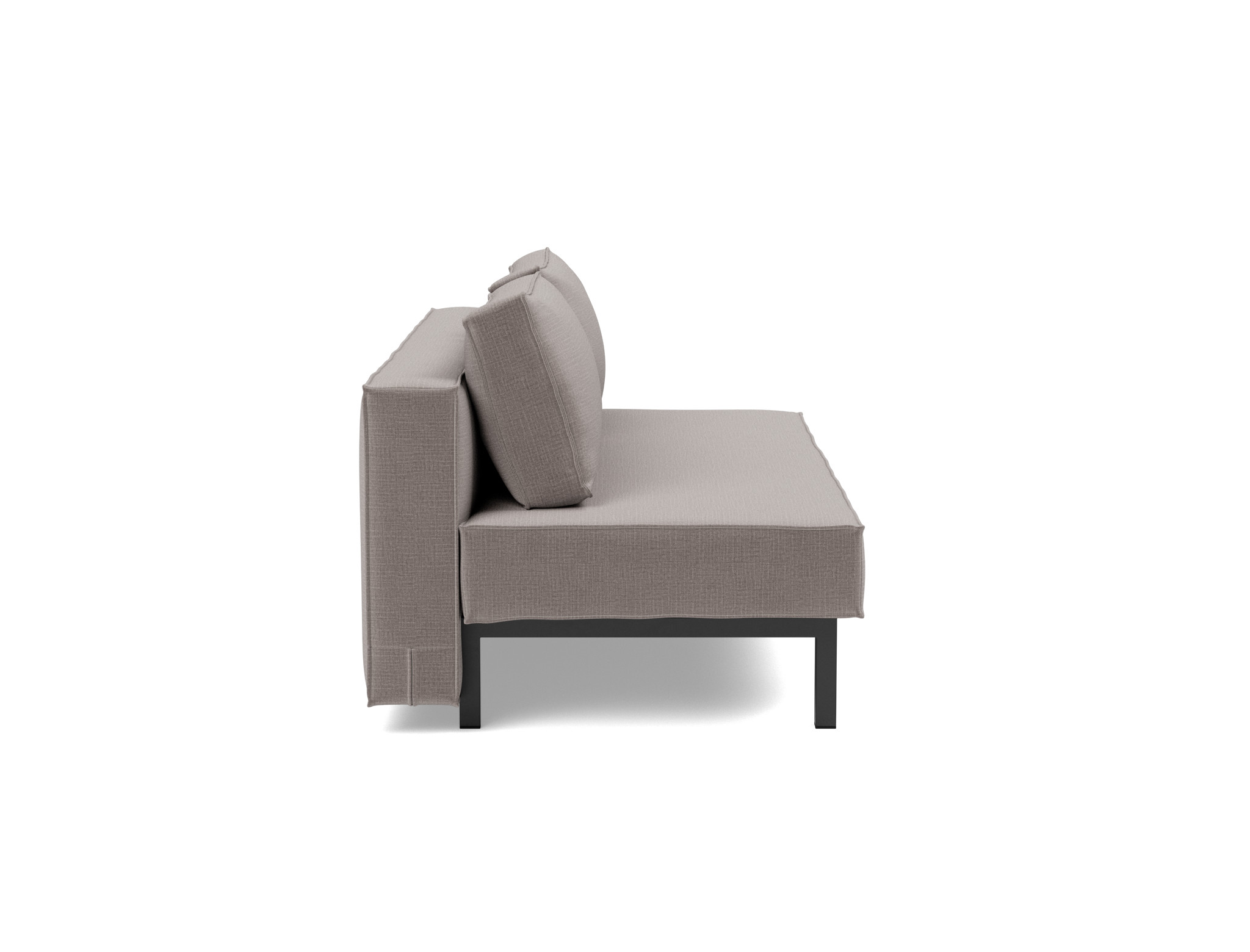 Schlafsofa Sly Chenille Esina 418-Truffle Beine Schwarzes Metall