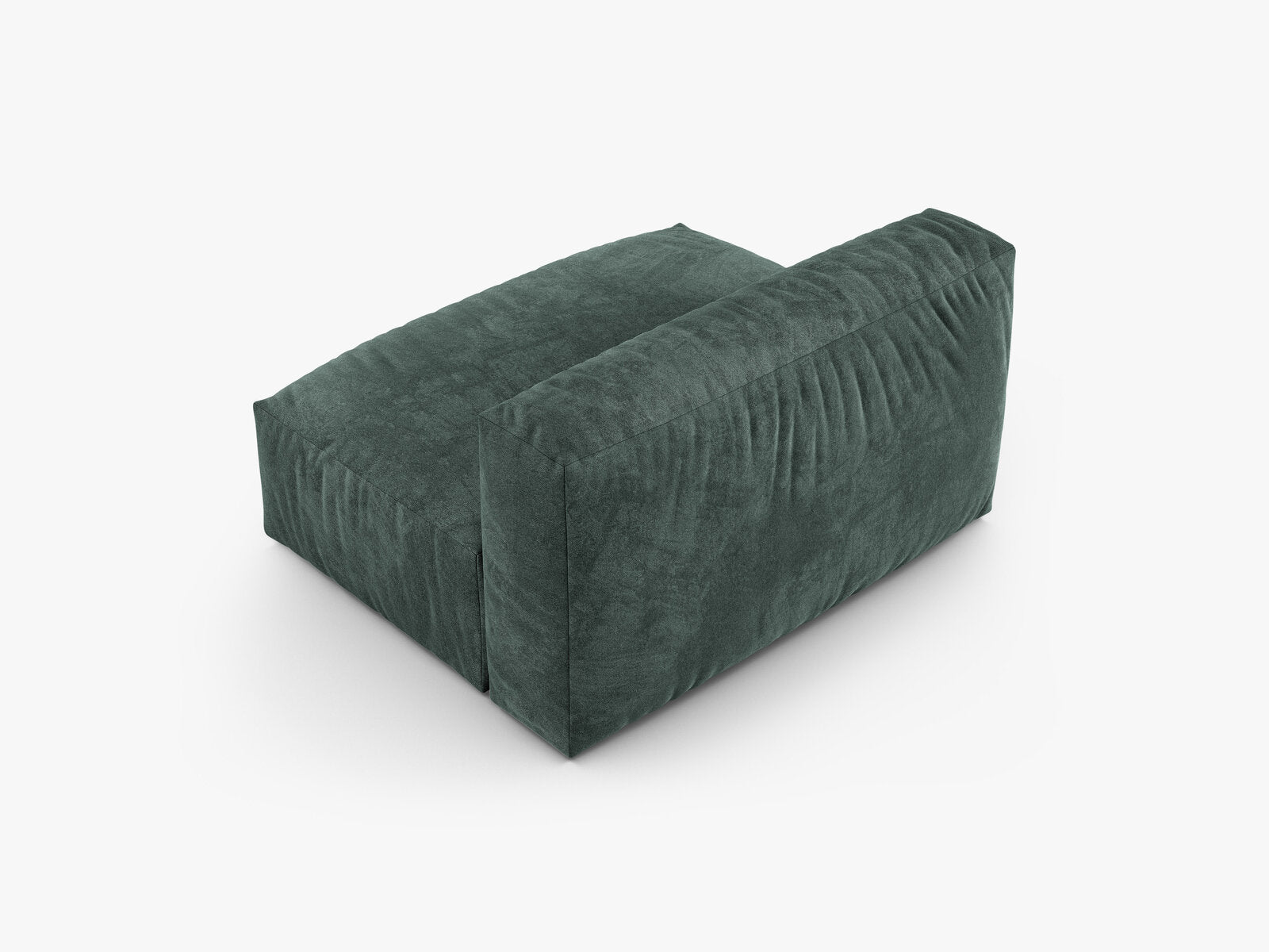 Micadoni Mittelmodul Martina 1-Sitzer Groß 90cm Sitztiefe Samt Vogue Petrol