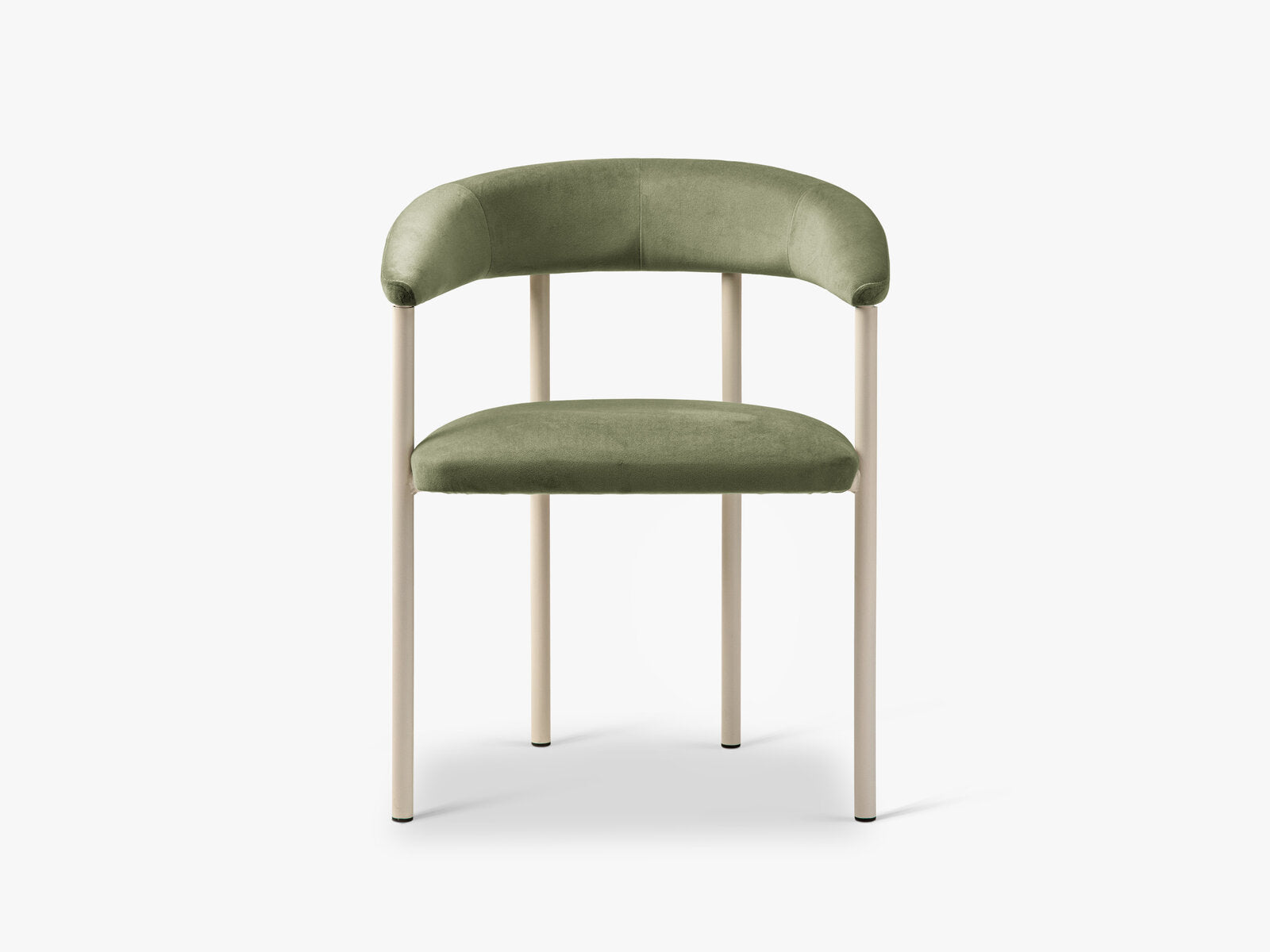 Micadoni Stuhl Lea Samt Magic Velvet Grün Creme