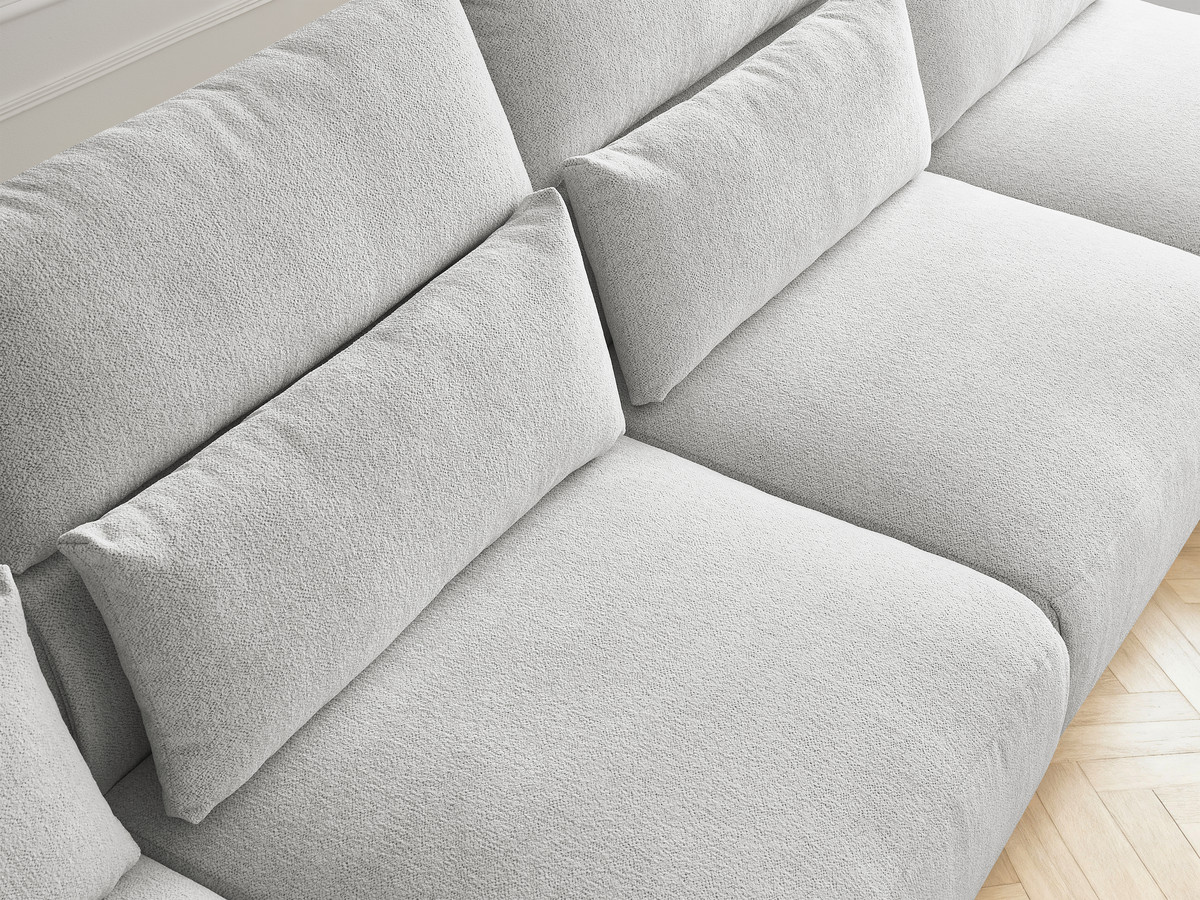 Bobochic Jana Wohnlandschaft Melange-Stoff Hellgrau
