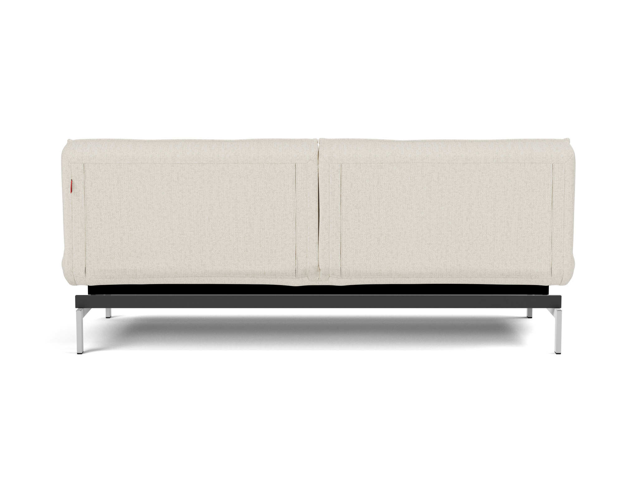 Schlafsofa Splitback Boucle Skandi 531-Off-White Beine Chrom