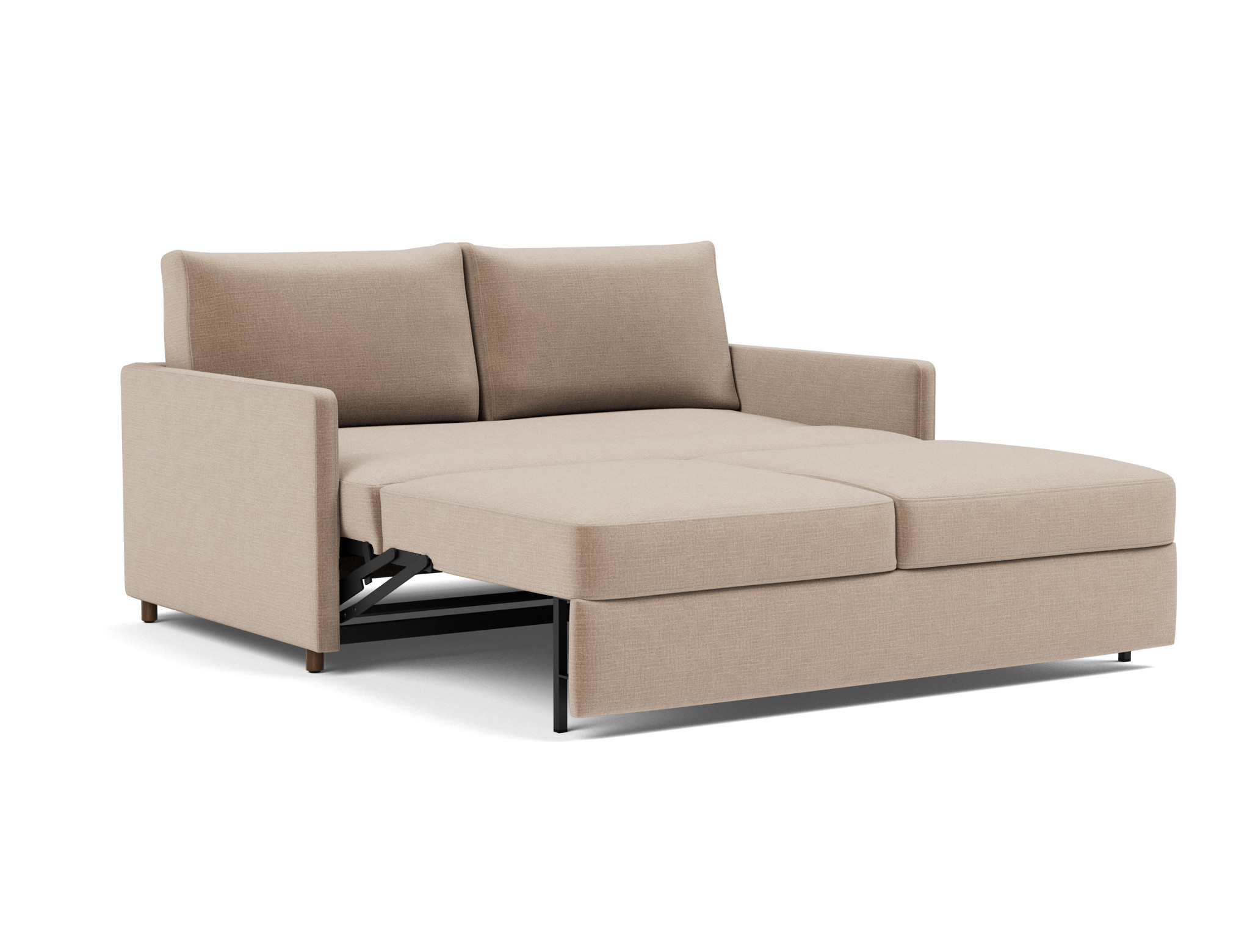 Schlafsofa Neah mit Slim-Armlehnen 160 Chenille Esina 417-Mocha