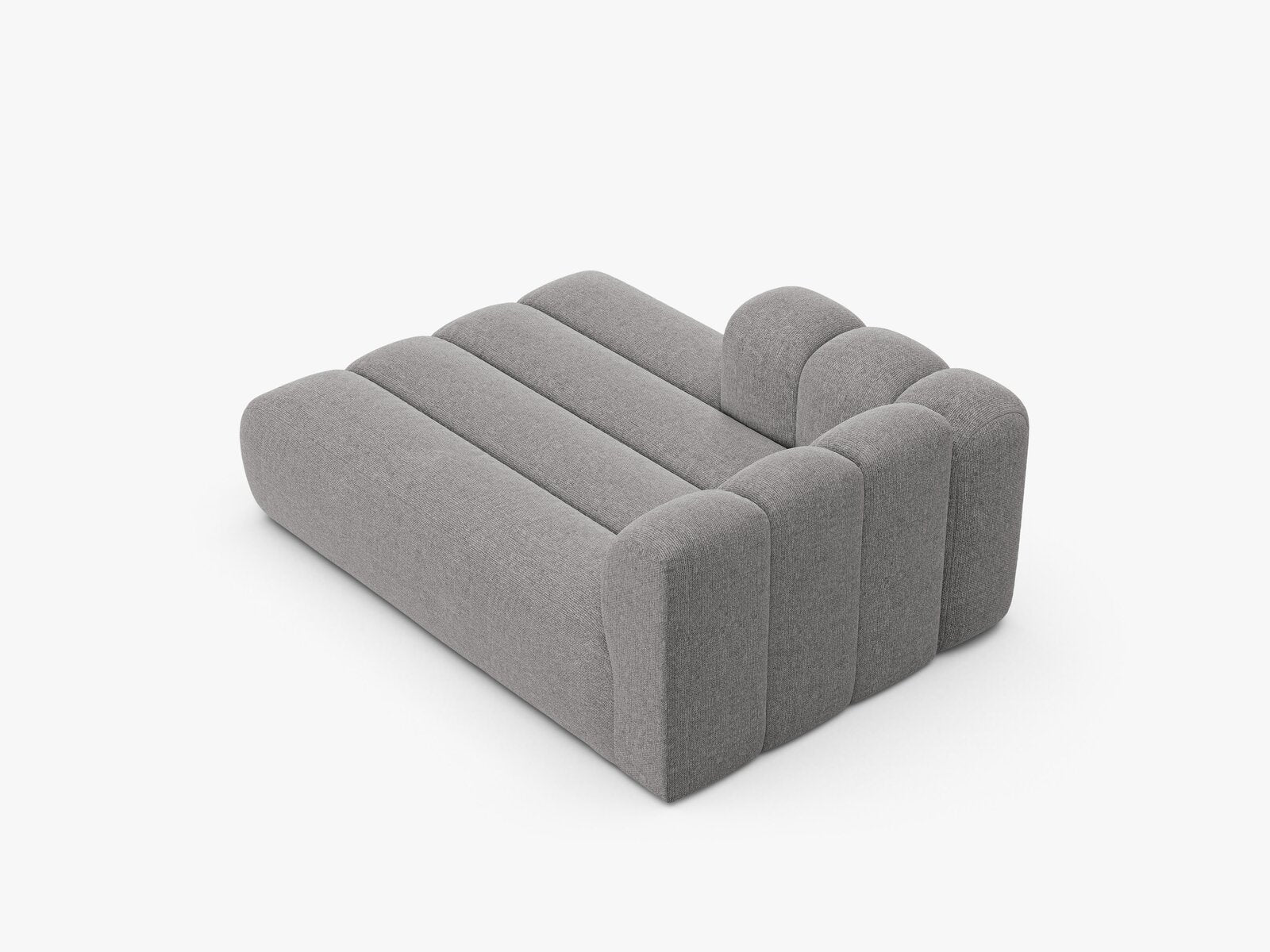 Micadoni Recamiere Lupine 2-Sitzer Links Chenille Eden Hellgrau