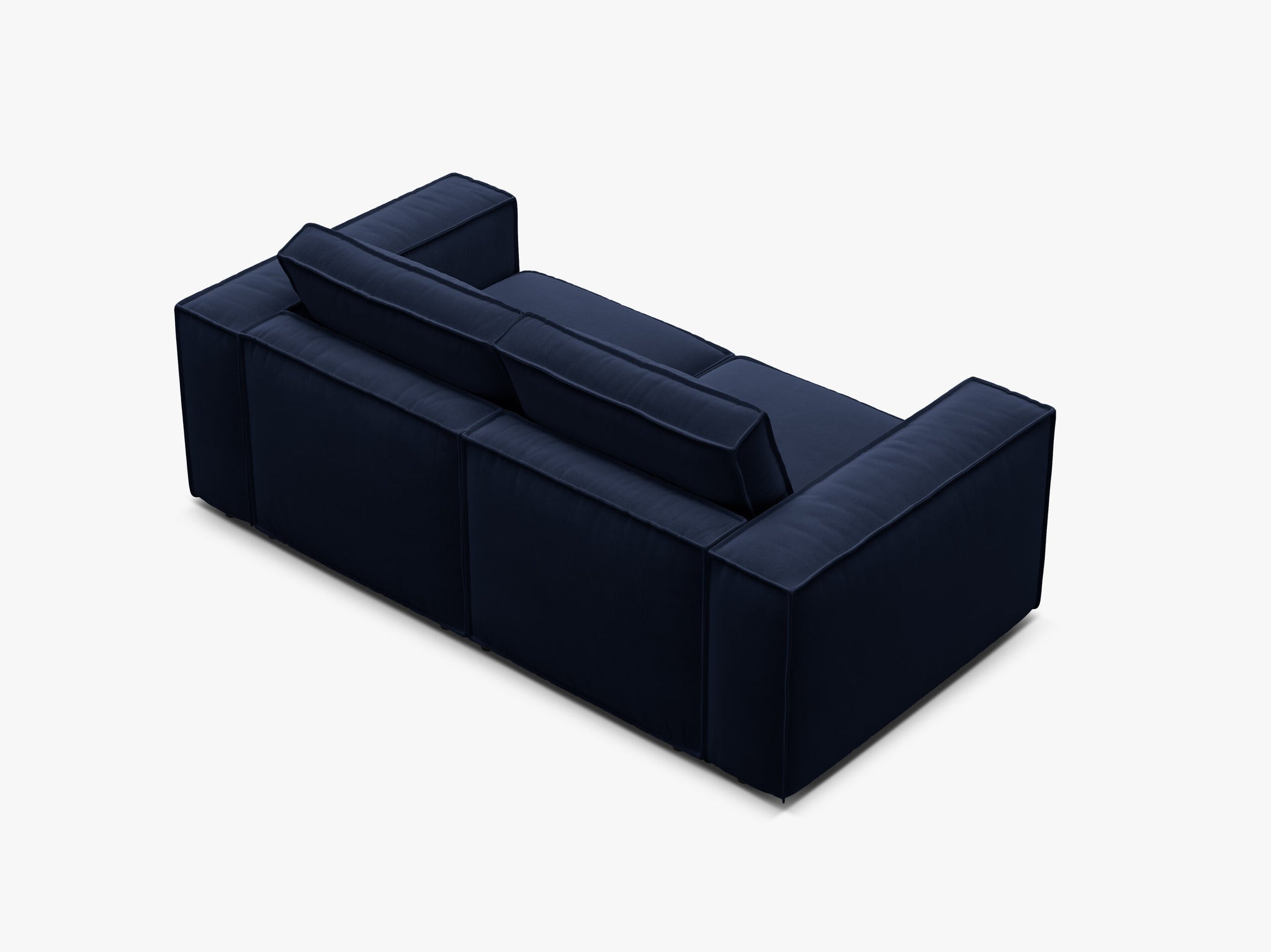 Micadoni modulares Sofa Pola 2-Sitzer Samt Salvador Königsblau