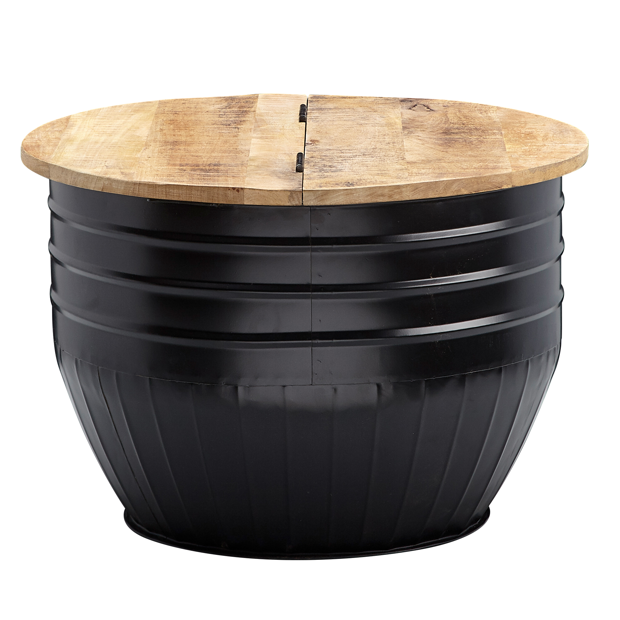 Couchtisch Gaupne Mango Massivholz Schwarz Höhe 41 cm