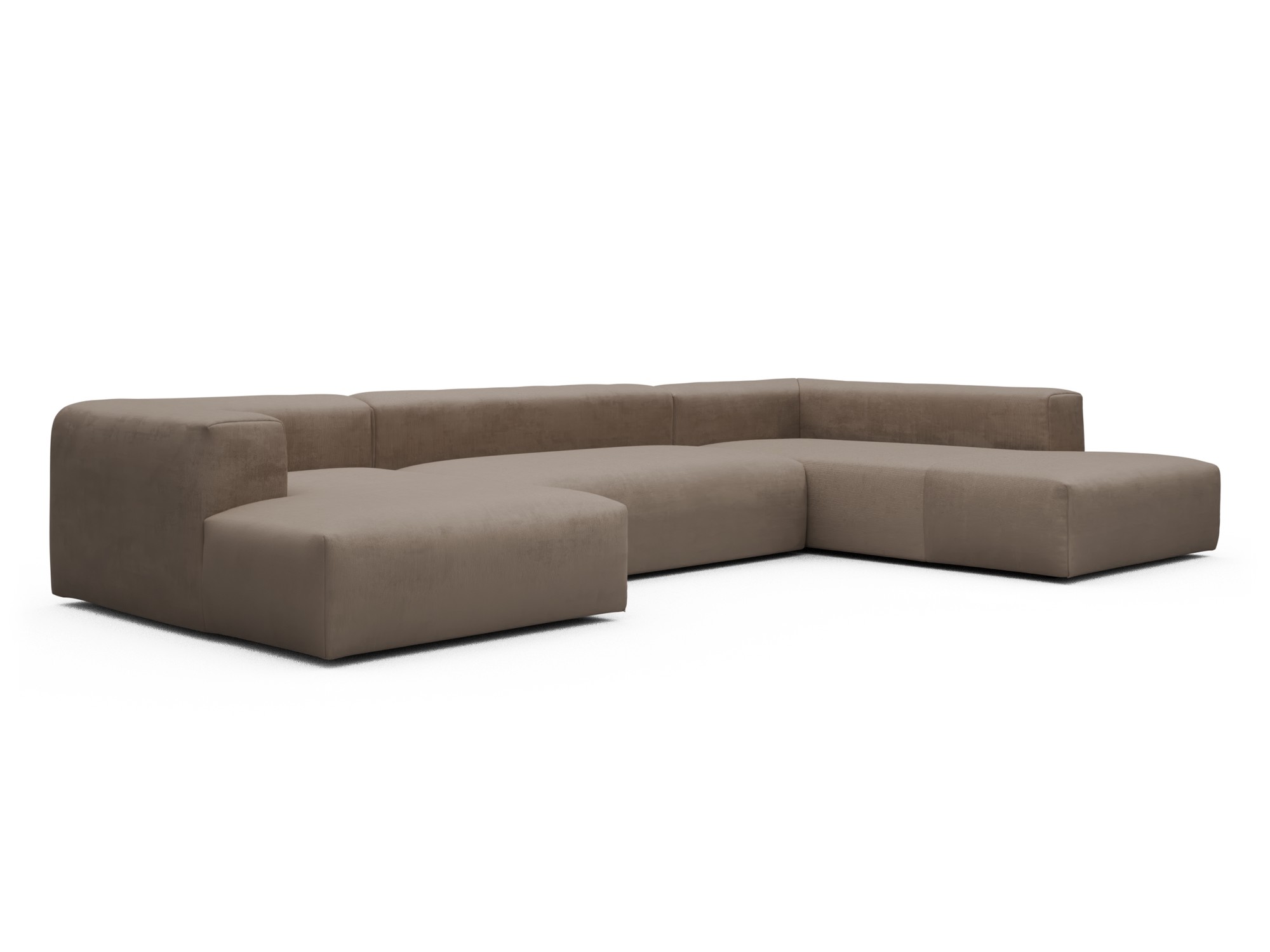 Skandi Home Wohnlandschaft Fred Relax-Ecke rechts mit 2-Sitzer und Chaiselongue links Cordufine-Biege moebelfaktor