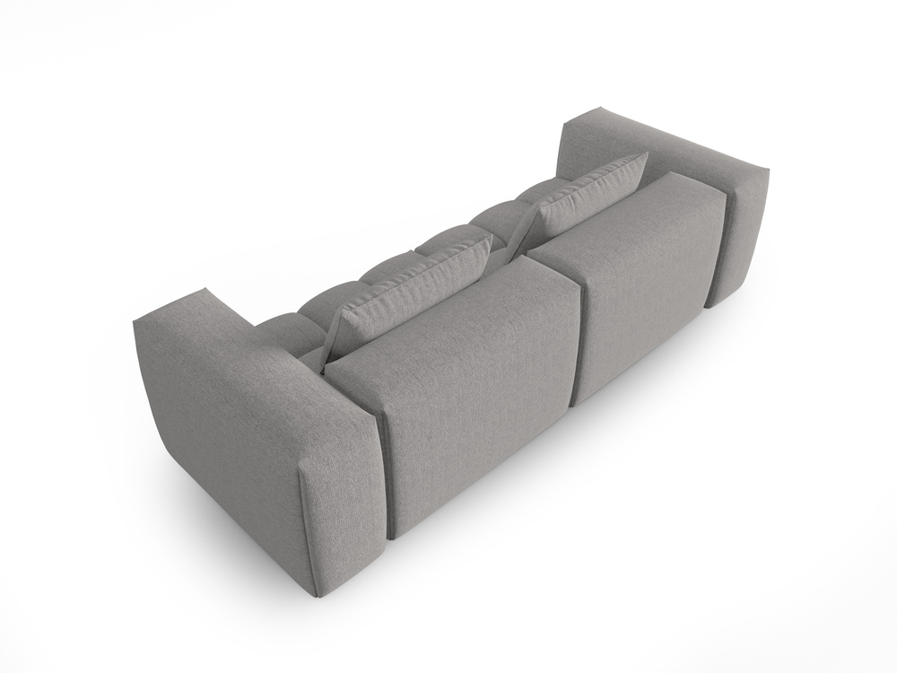 Cosmopolitan Design Sofa Verona 3-Sitzer Strukturierter Stoff Sorella Warmes Grau