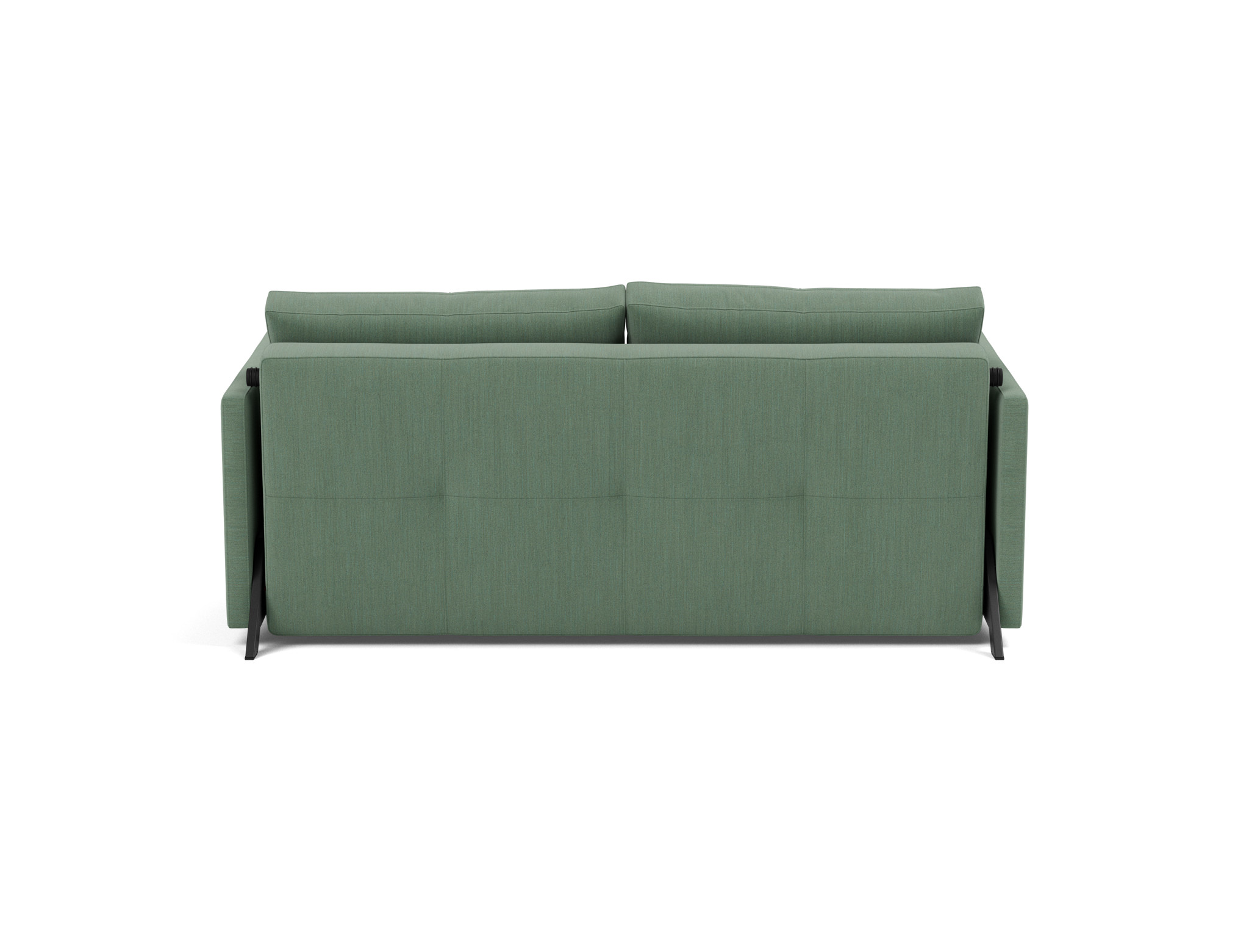 Schlafsofa Cubed mit Armlehnen 160 Flachgewebe Elegance 518-Green