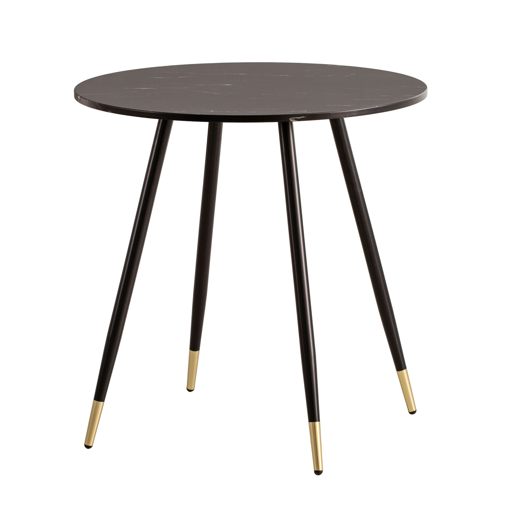 Esstisch Eikesdal Marmoroptik Schwarz Ø 75 cm
