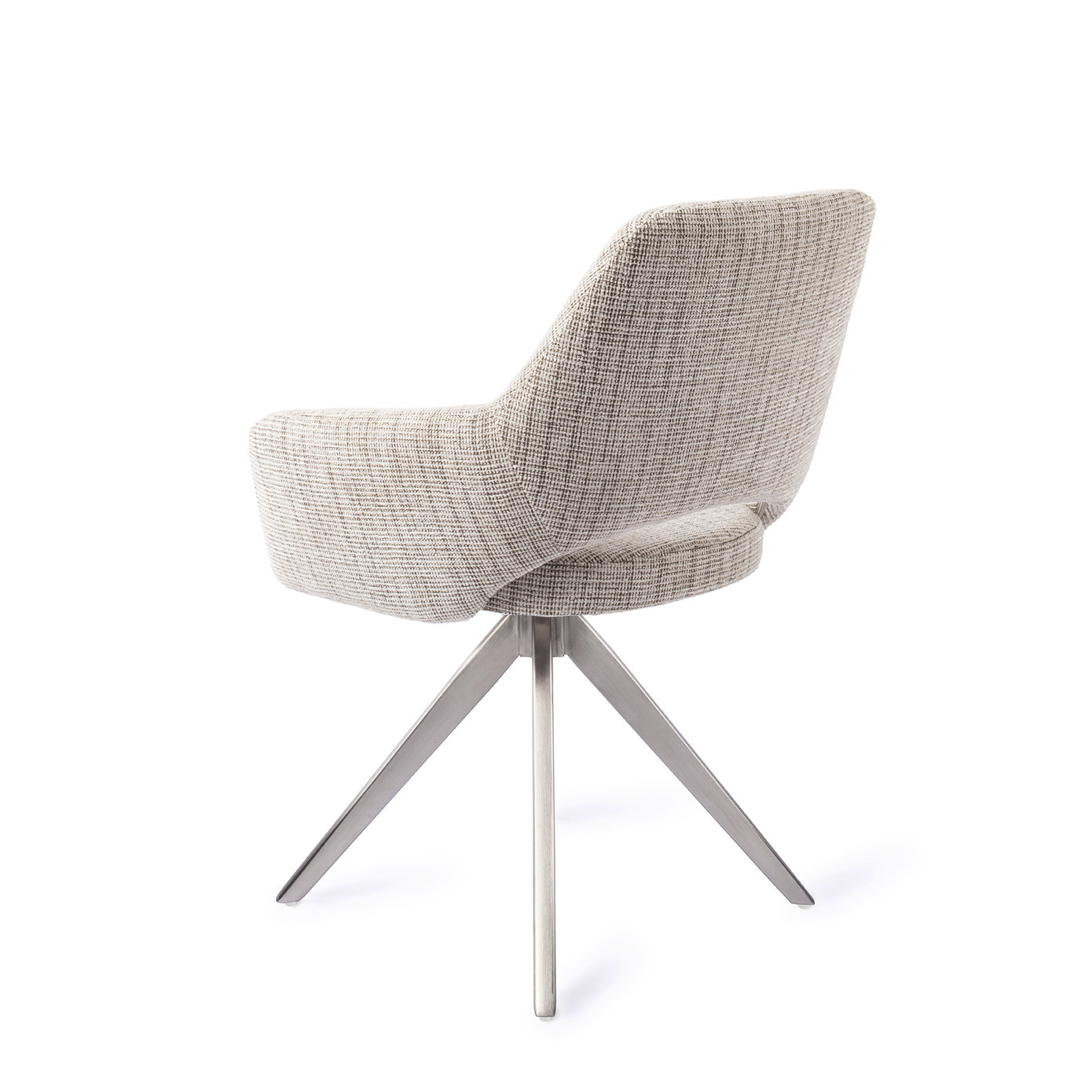 Jesper Home Esszimmerstuhl Yanai Caramel Grid Turn Stahl