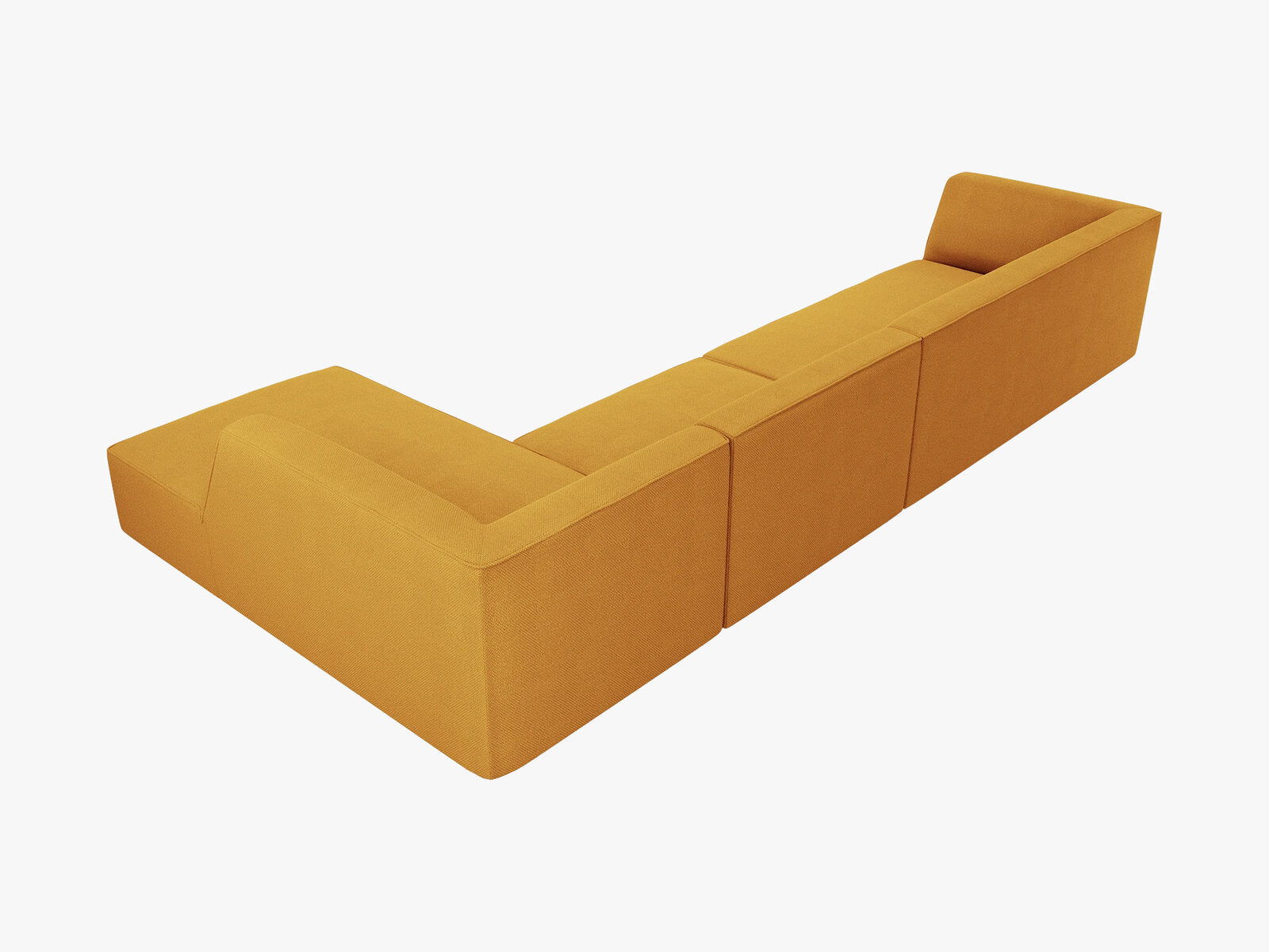 Micadoni Ecksofa Ruby 5-Sitzer Rechts Strukturierter Stoff Ottawa Gelb