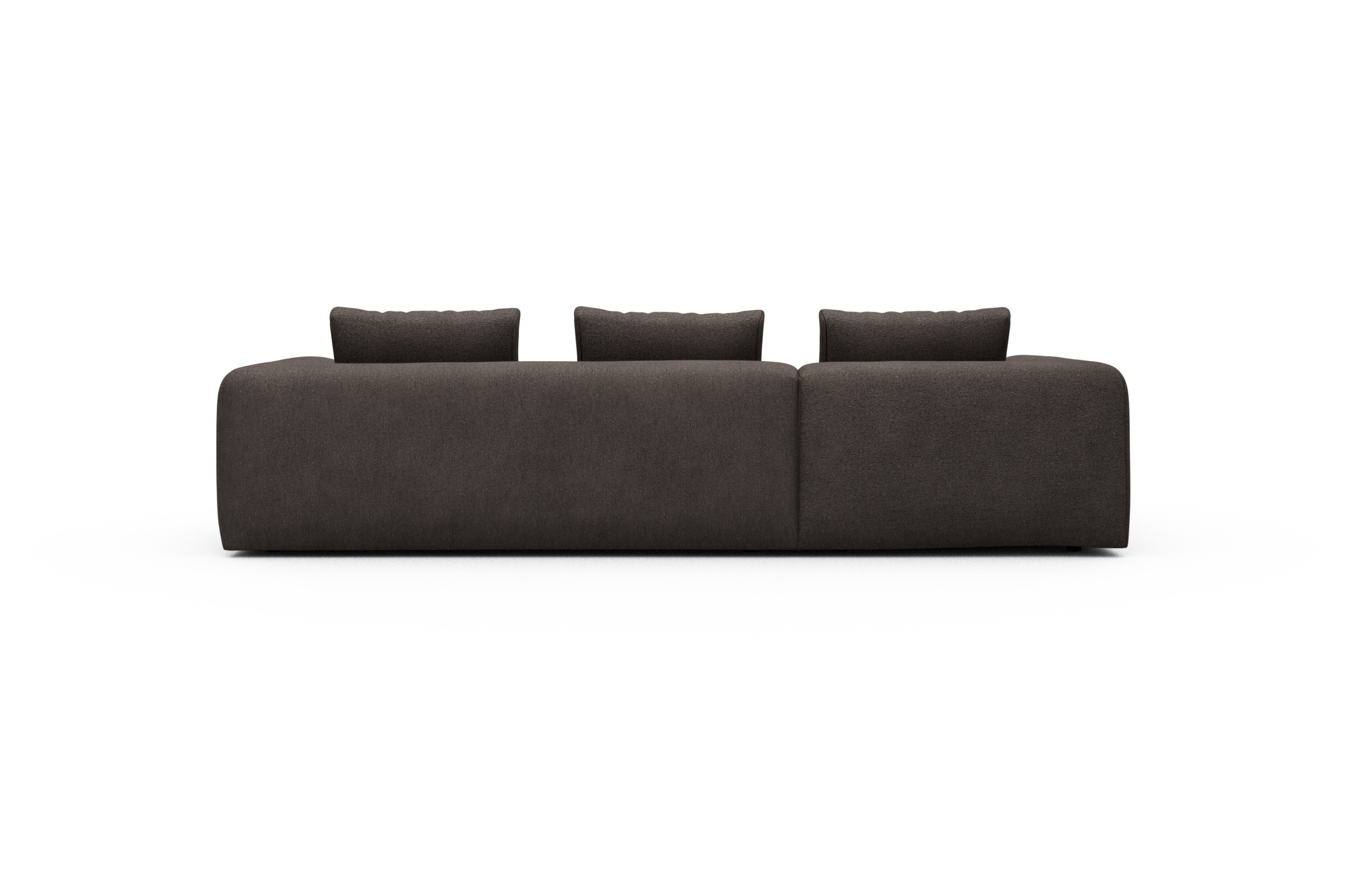 Ecksofa Fred Chaiselongue links mit 2,5-Sitzer Boucle-Taupe