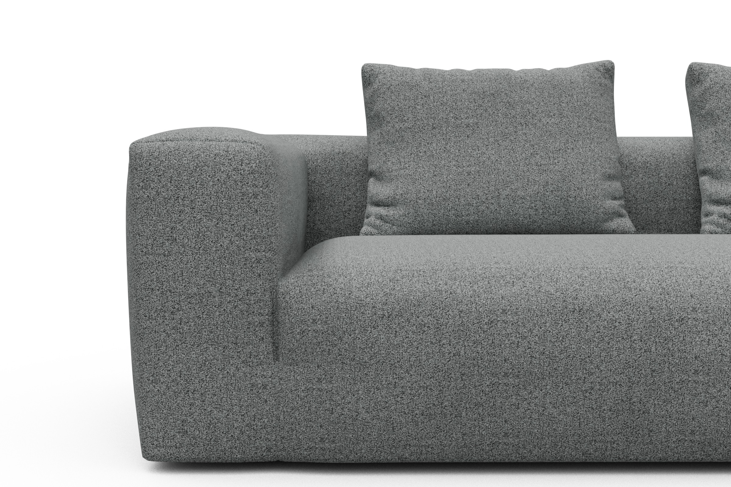 Ecksofa Fred Relax-Ecke rechts mit 2,5-Sitzer Aivi-Gravet-Grey