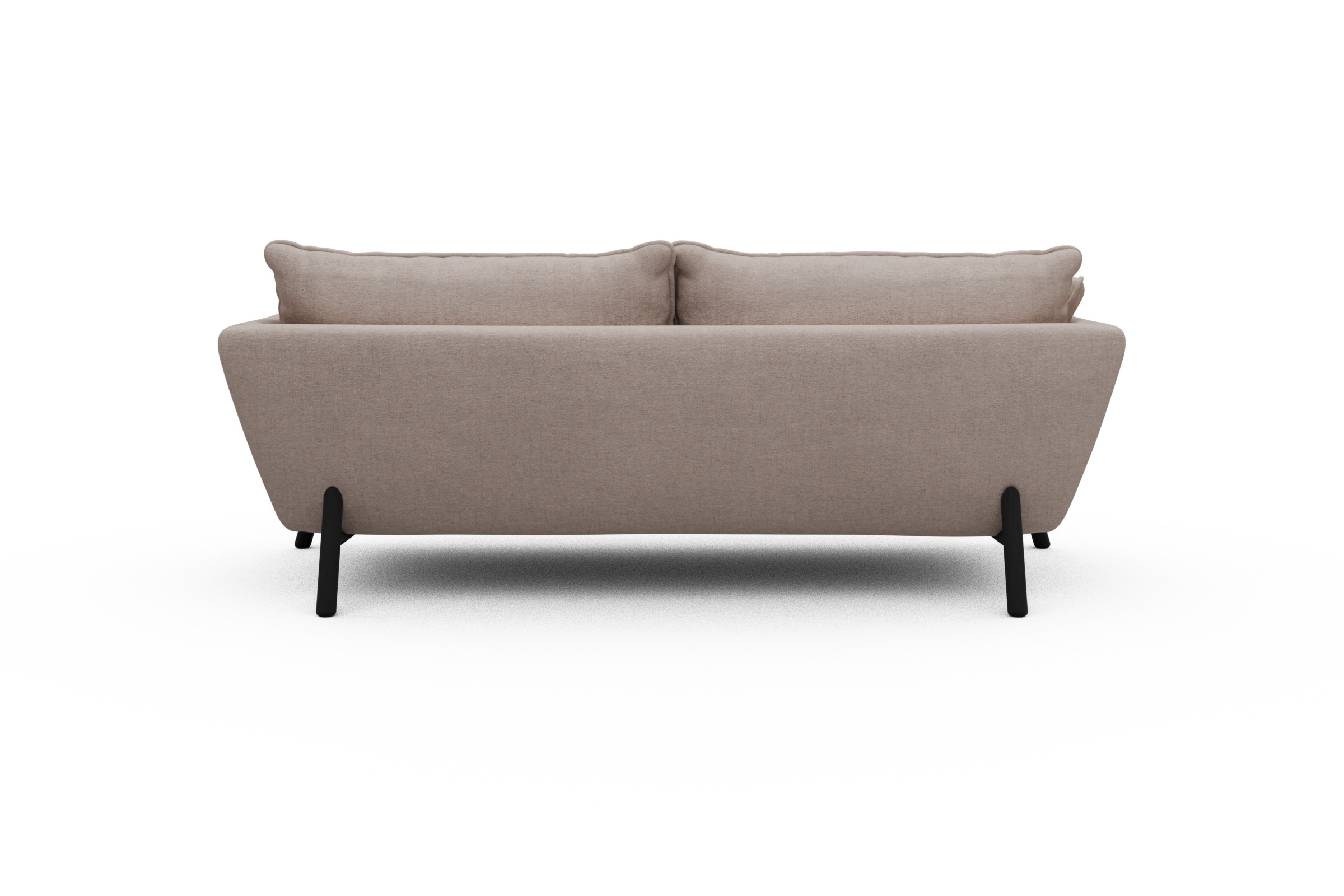 Sofa Emil PREMIUM 3-Sitzer Beinfarbe Eiche Schwarz Weda-Sand