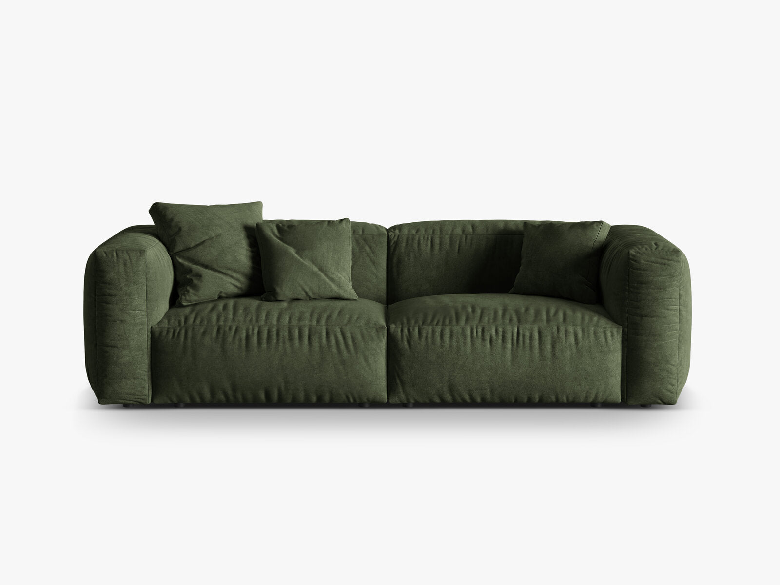 Micadoni Sofa Martina 3-Sitzer Samt Vogue Grün