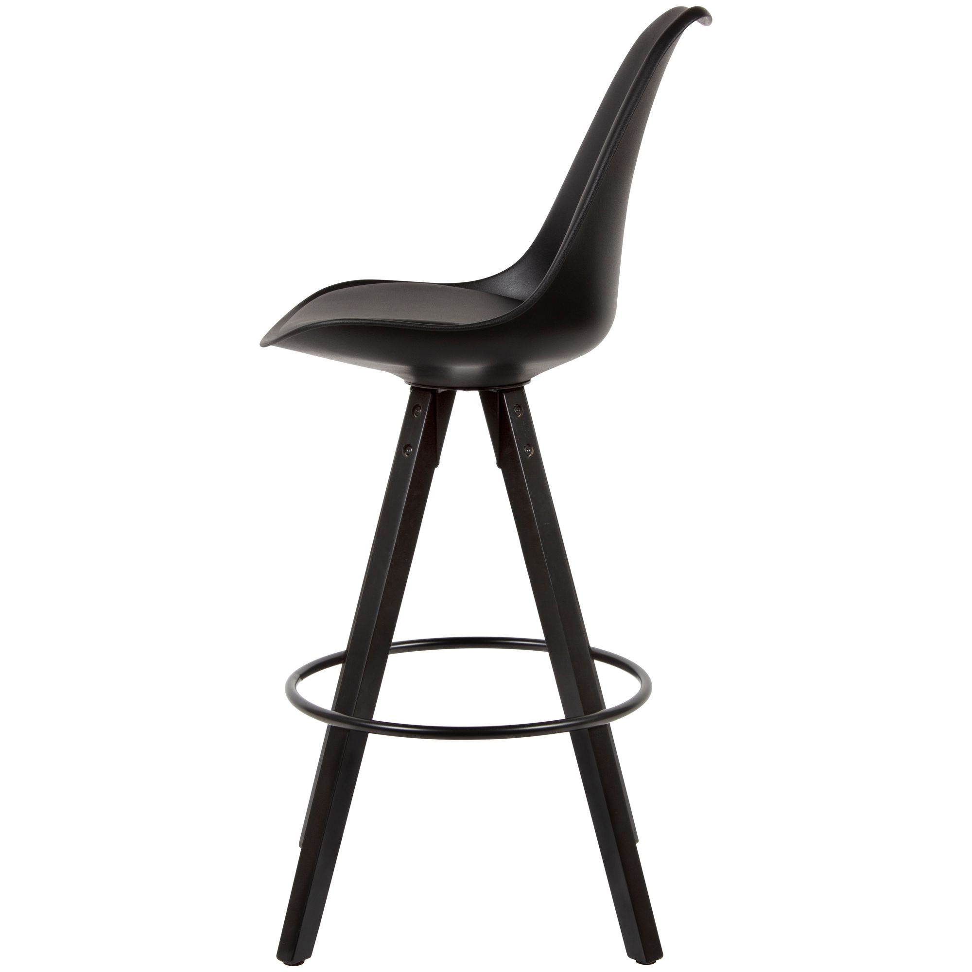 Barhocker Ulfborg Kunstleder Schwarz 49 × 53 × 113 cm