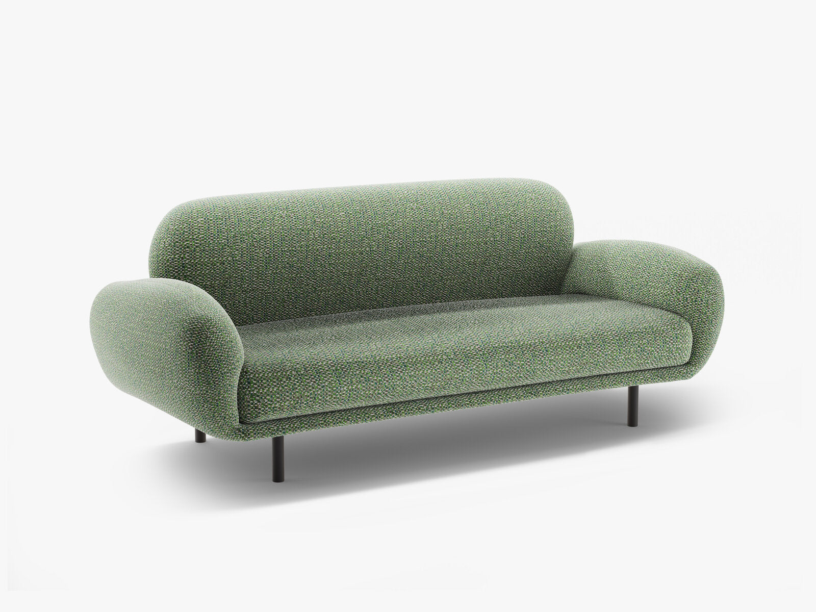 Micadoni Sofa Poppy 2-Sitzer große Version Chenille Silencio Grün