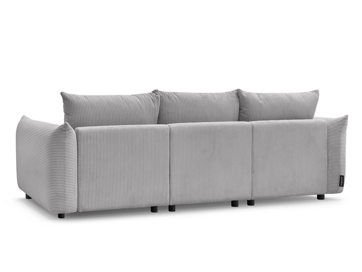 Bobochic Ernest Sofa 3-Sitzer 266 × 106 cm Cordsamt Hellgrau