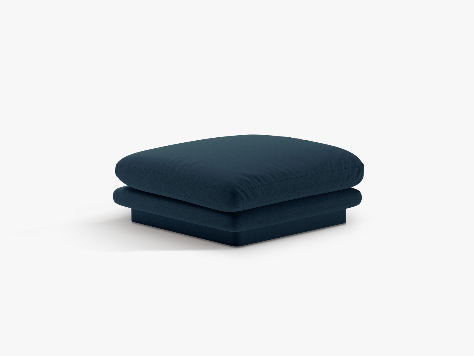 Micadoni Hocker Torino 1-Sitzer Strukturierter Stoff Marineblau