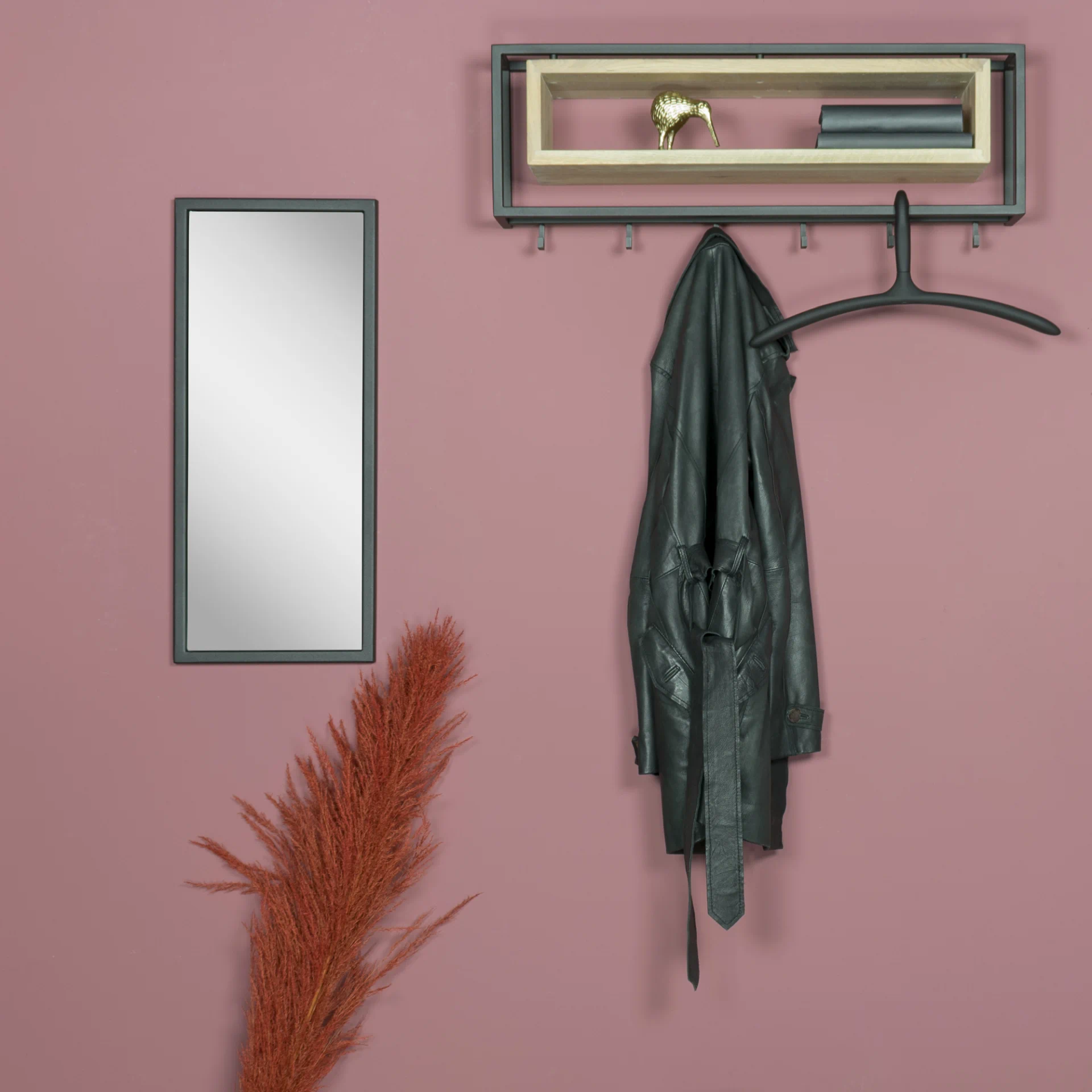 Spinder Design SCHOOL 80 Wandgarderobe - Schwarz / Eiche