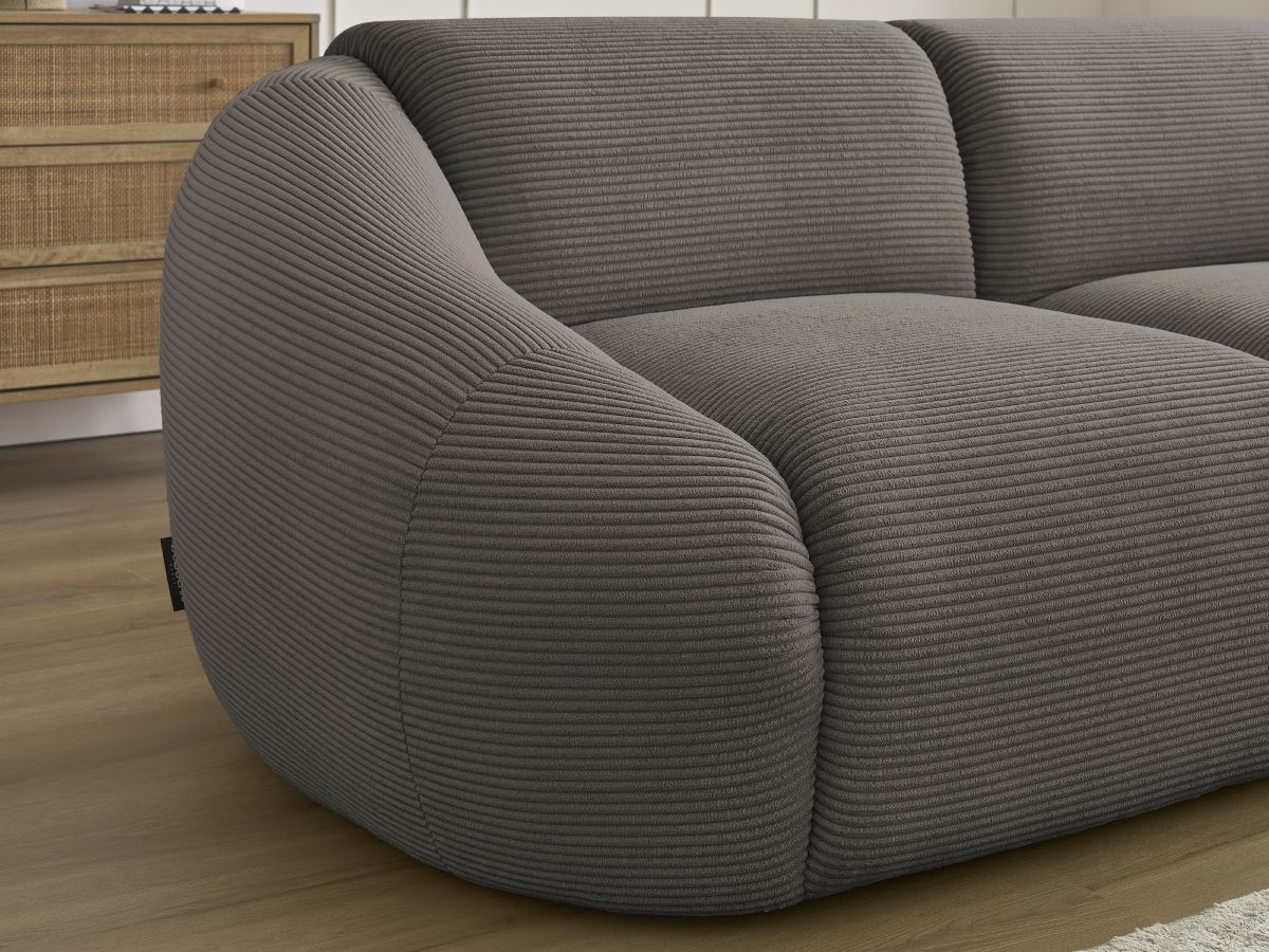 Bobochic Tina Sofa 2-Sitzer Cordsamt Taupe