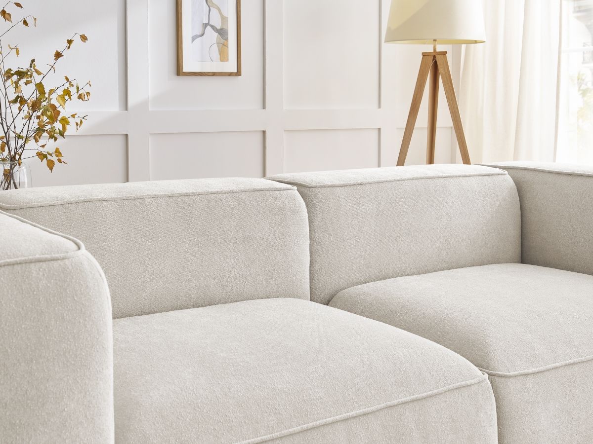 Bobochic Zephyr Sofa 2-Sitzer Strukturstoff Weiß