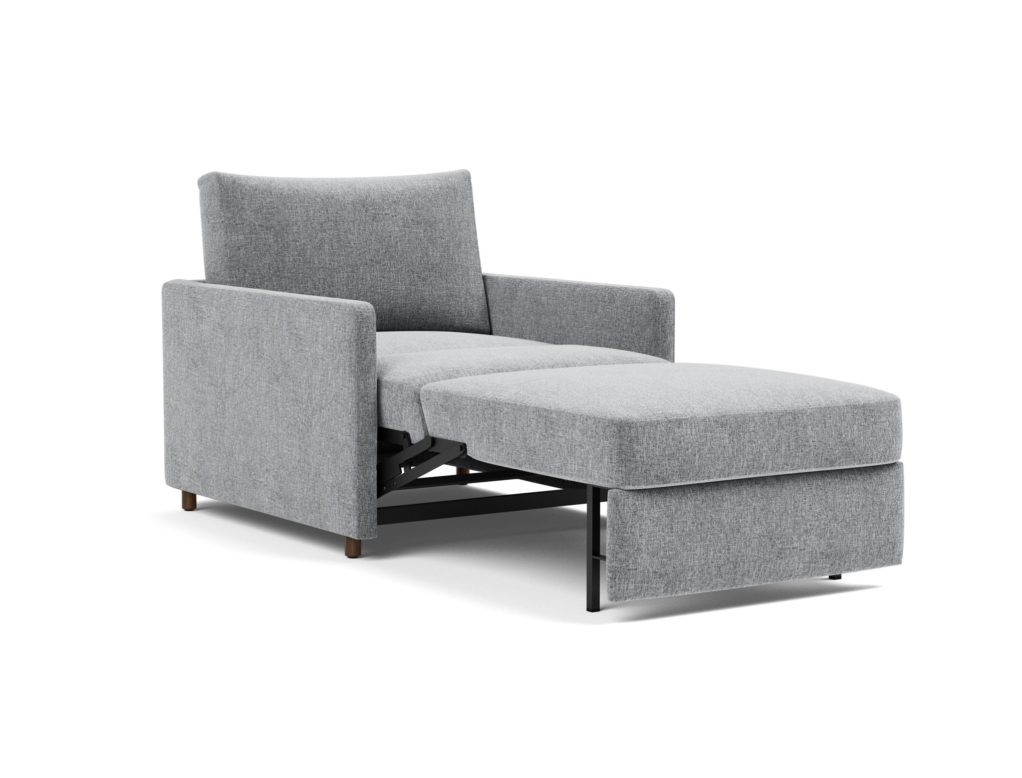 Schlafsessel Neah mit Slim-Armlehnen Strukturierter Stoff Twist 565-Granite