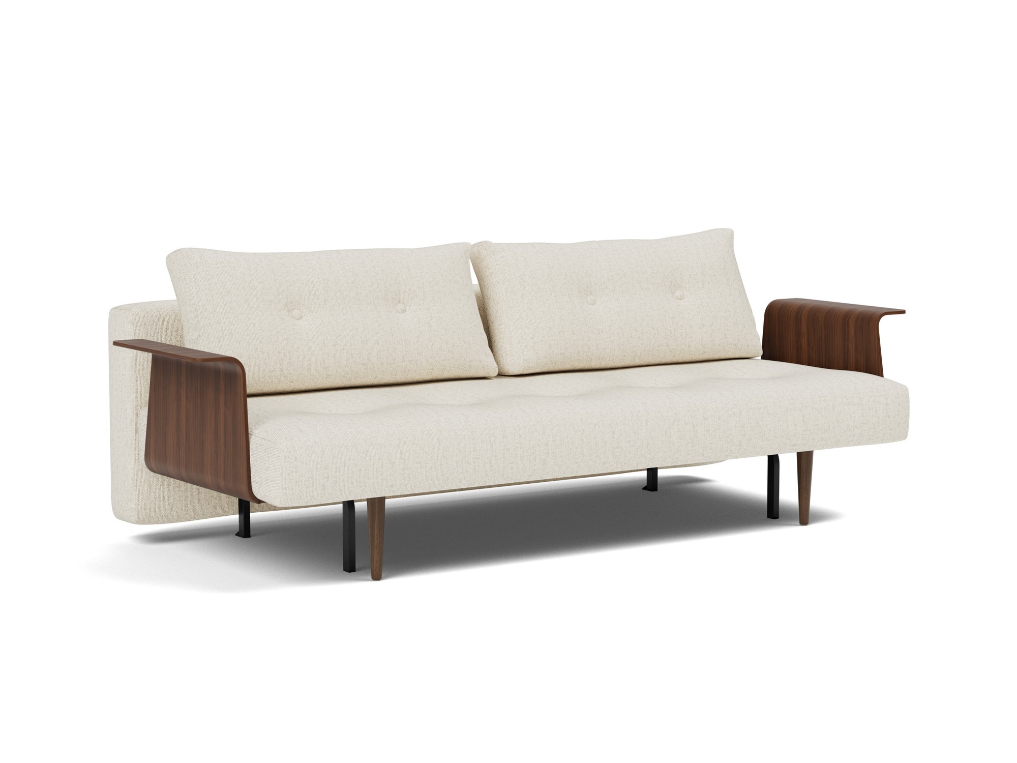 Schlafsofa Recast mit Armlehnen Boucle Skandi 531-Off-White
