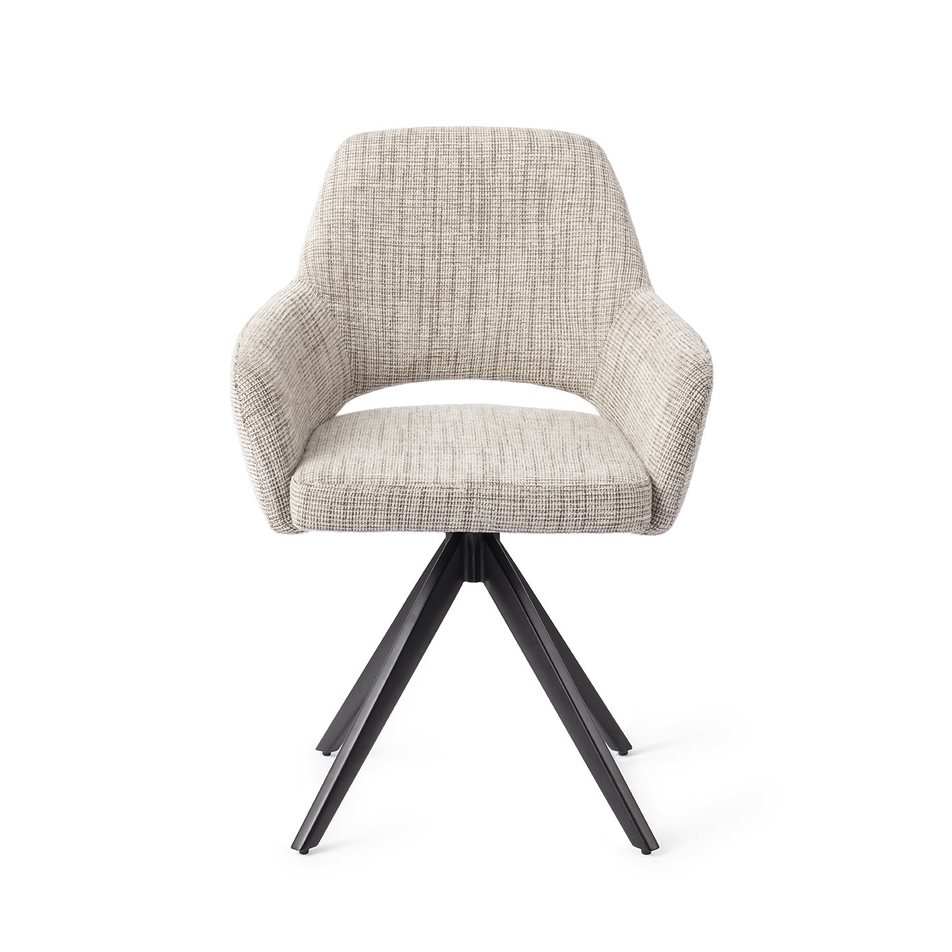 Jesper Home Esszimmerstuhl Yanai Caramel Grid Turn Schwarz