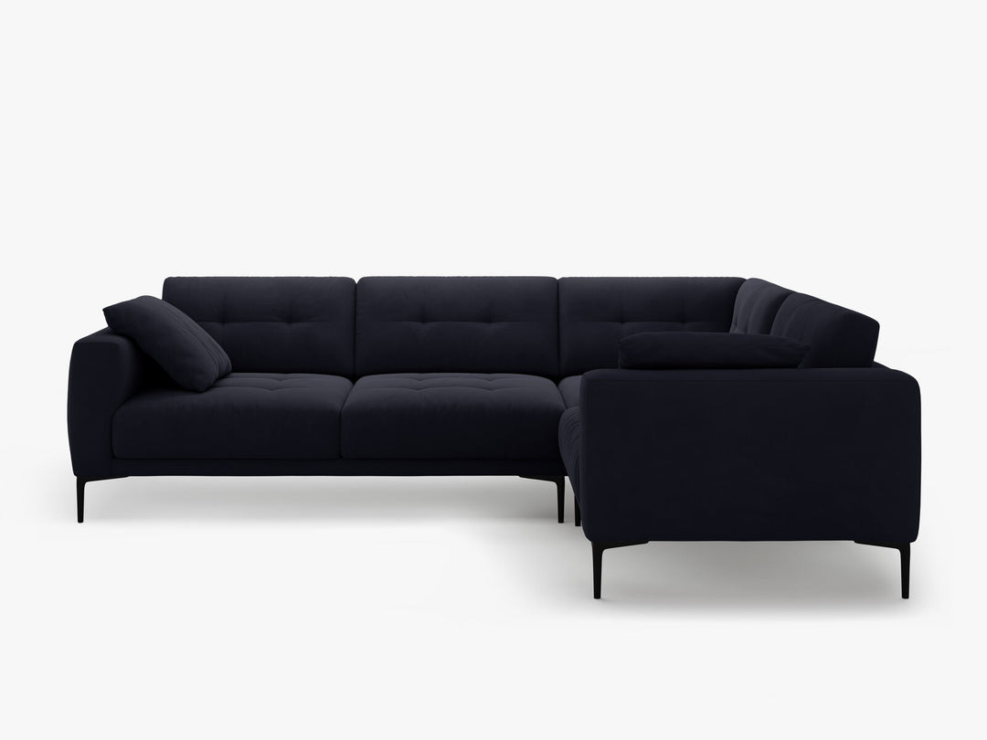 Micadoni Ecksofa Bemy 4-Sitzer Rechts Samt Königsblau