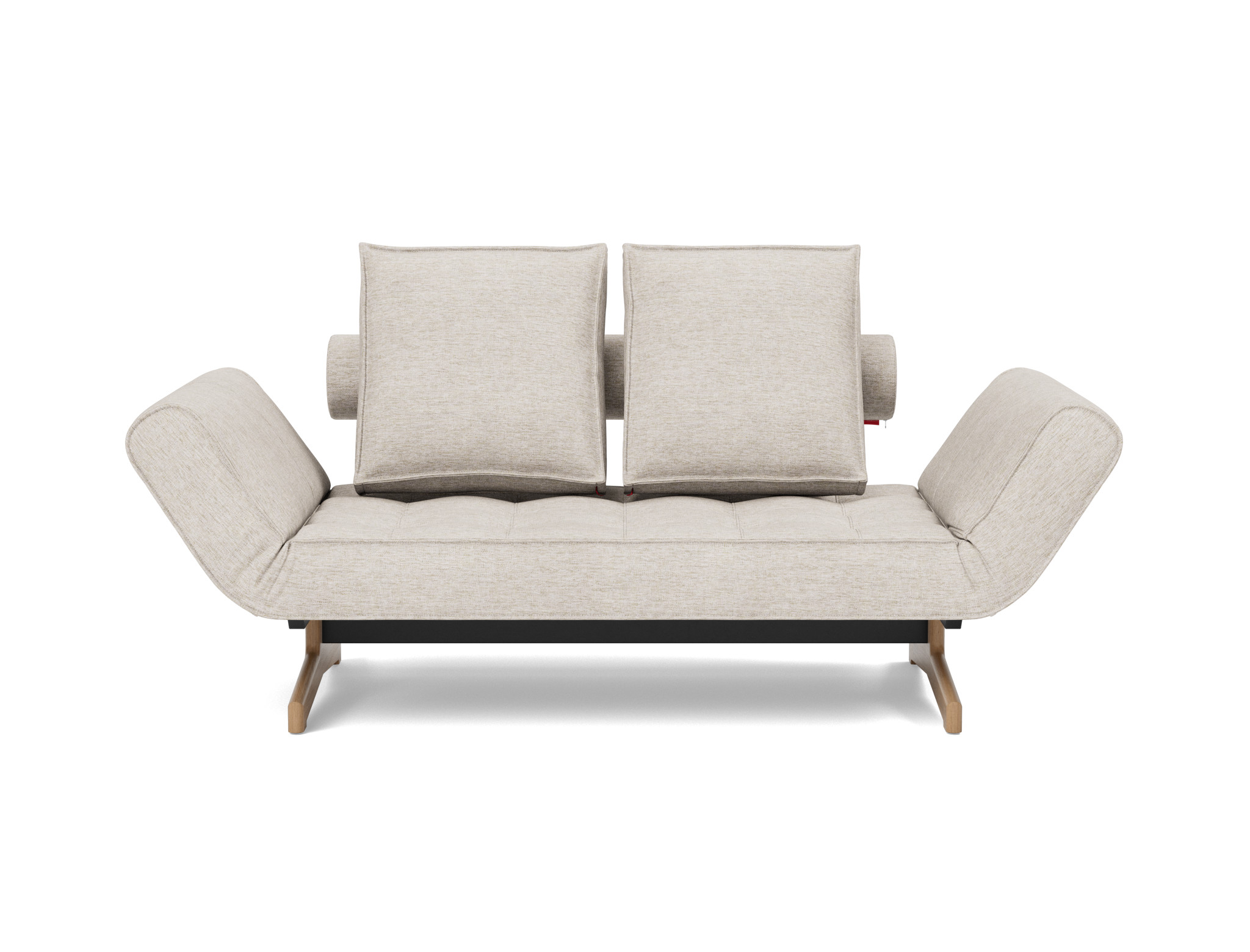 Tagesbett Ghia Chenille Yuveno 470-Natural Beine Eiche