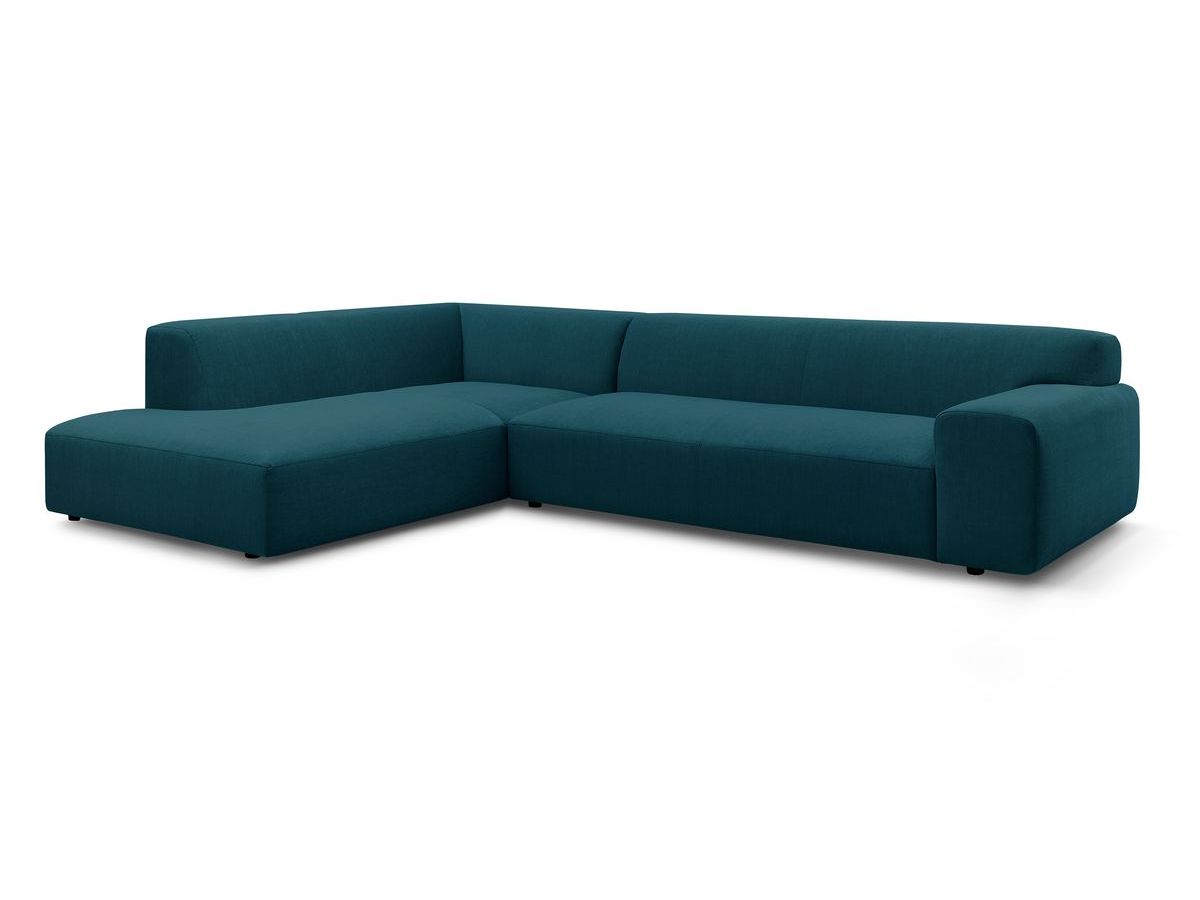 Bobochic Lavena Ecksofa 312 × 220 cm Samt Dunkelblau Ecke links