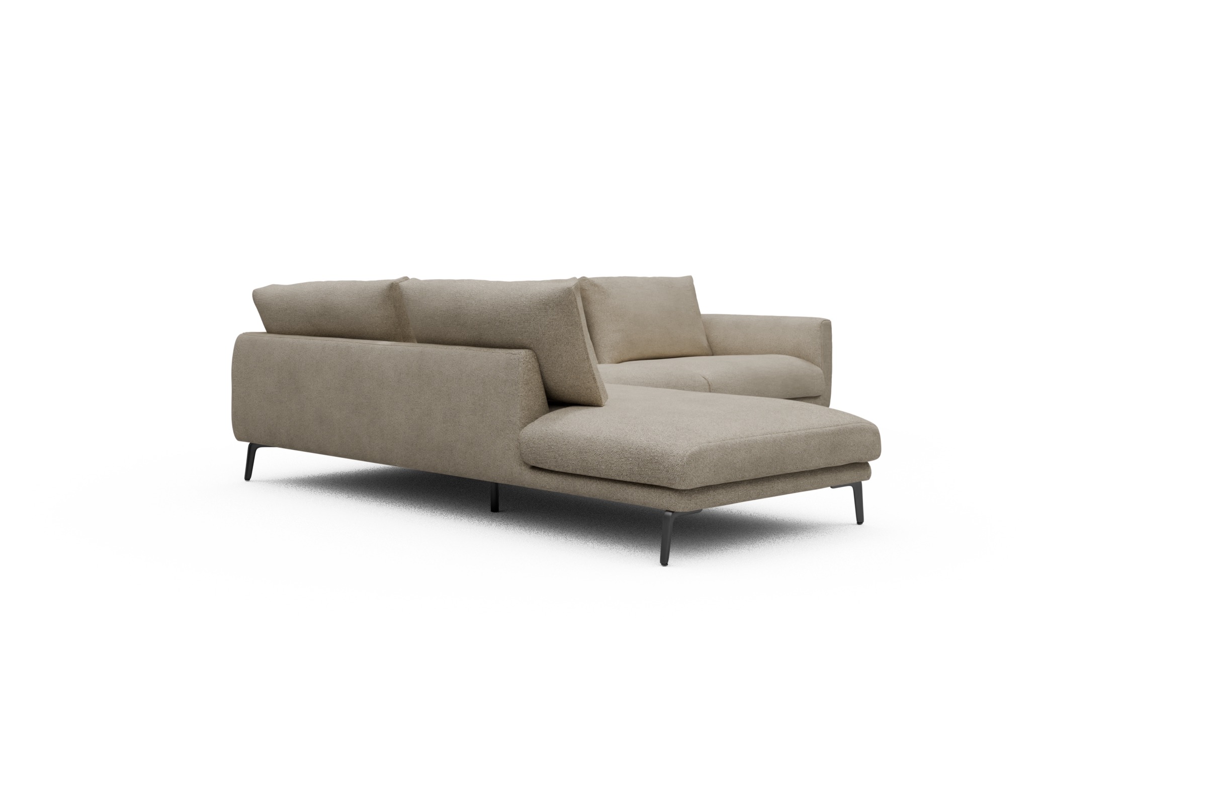 Ecksofa Karl Relax-Ecke links mit 2,5-Sitzer Boucle-Belge