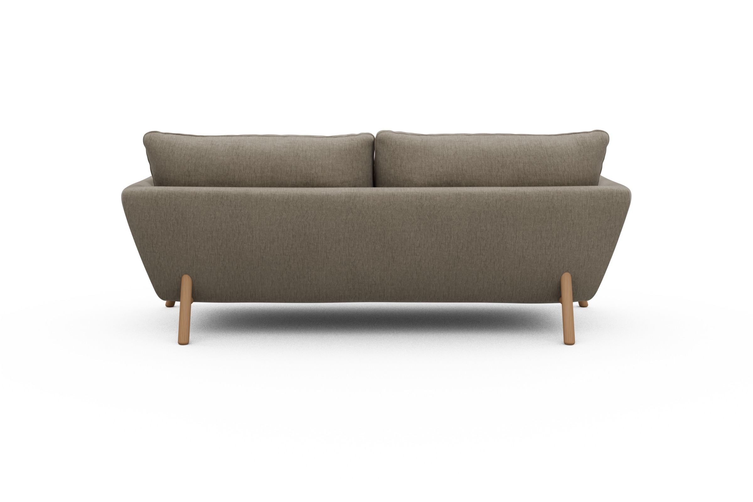 Sofa Emil 3-Sitzer Beinfarbe Eiche Natur Smooth-Beige