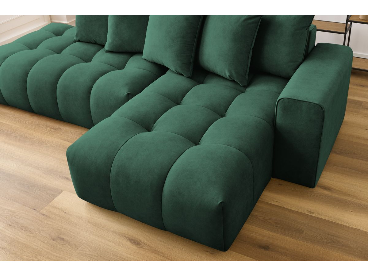 Bobochic Mont-blanc Ecksofa Samt Grün Ecke rechts