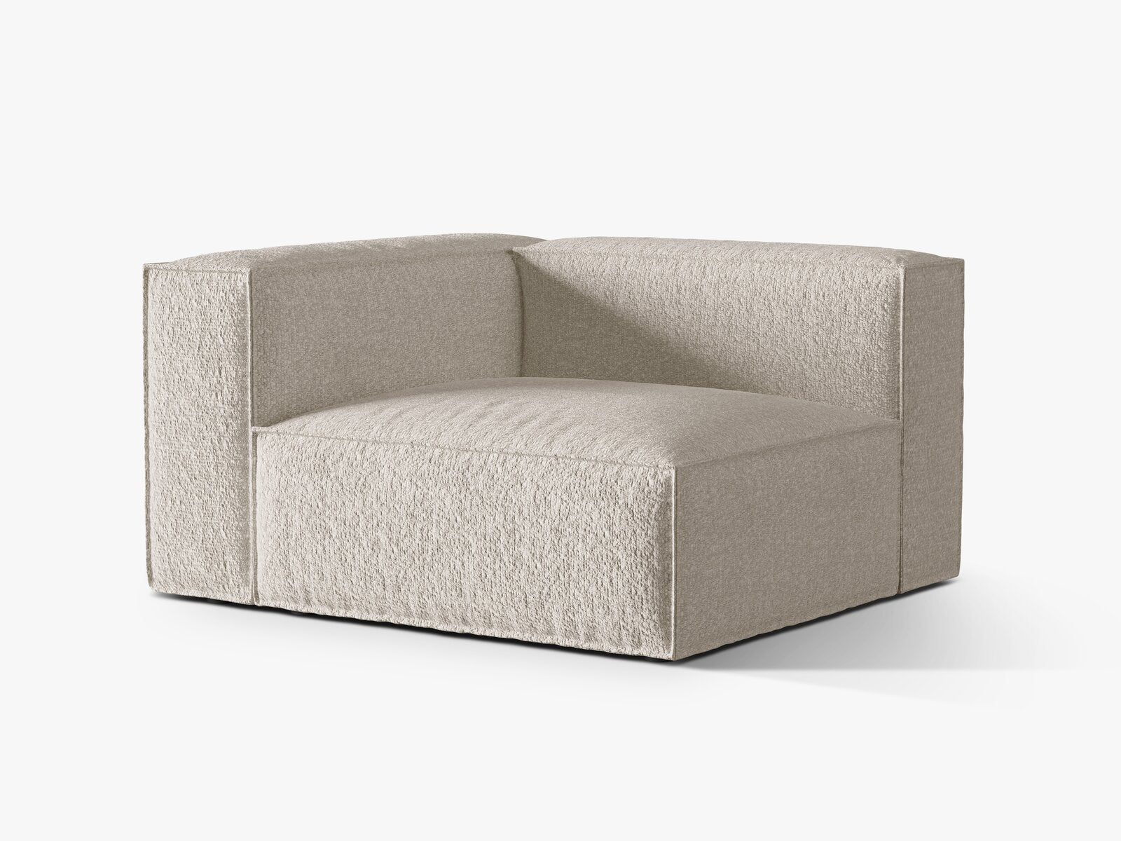Micadoni Eckmodul Nuria 2-Sitzer Links Boucle Beige