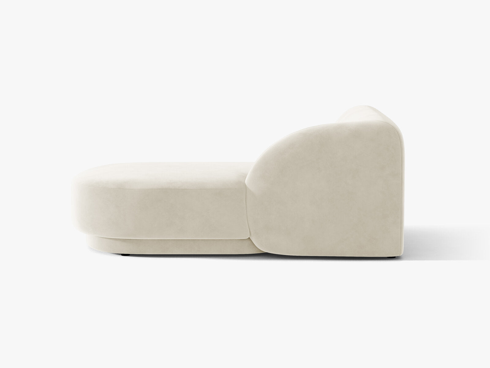 Micadoni Modul Miley 2-Sitzer Rechts Samt Bluvel Helles Beige