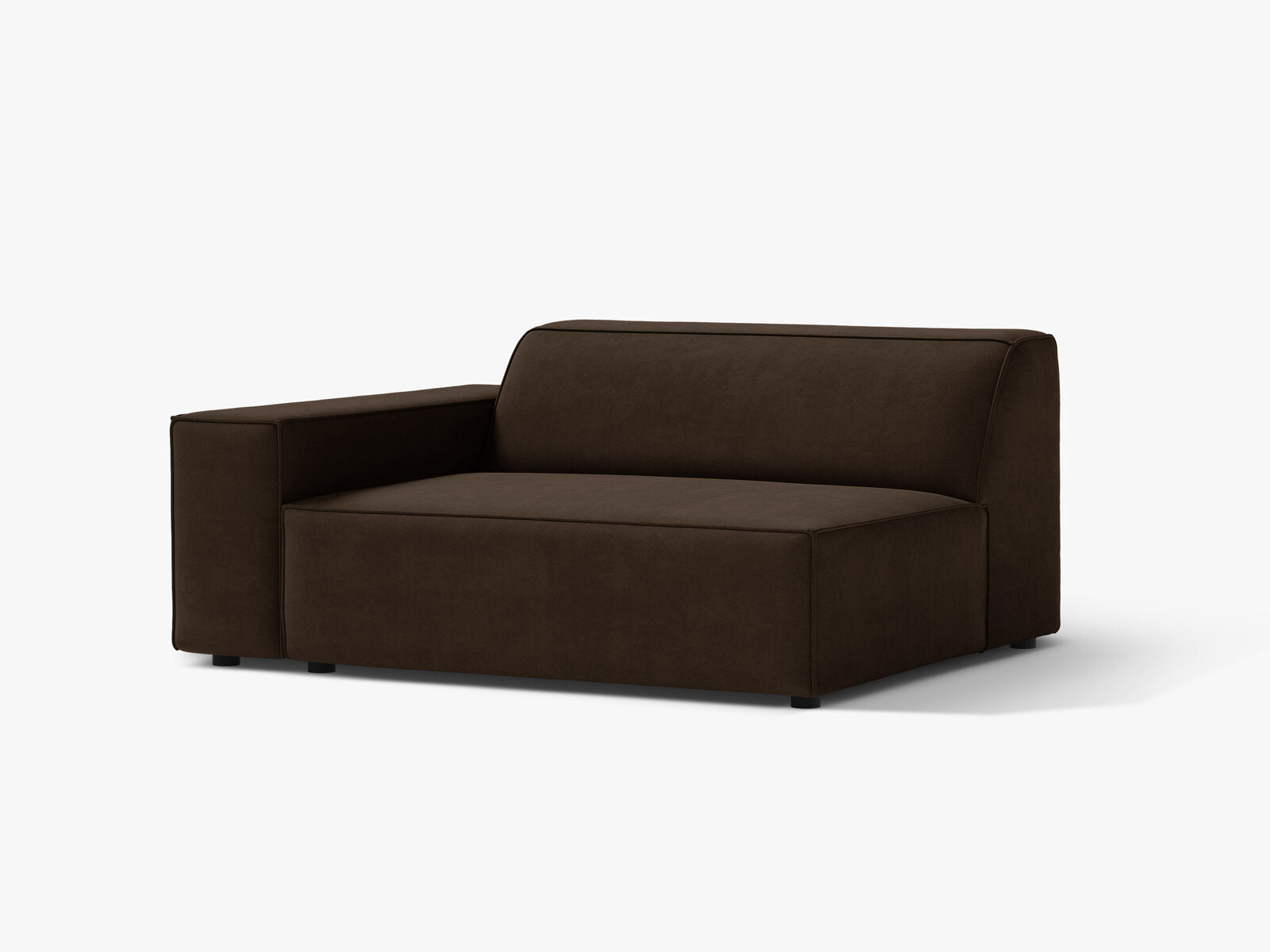 Micadoni Jodie Sofamodul XL Links Samt Bluvel Dunkelbraun