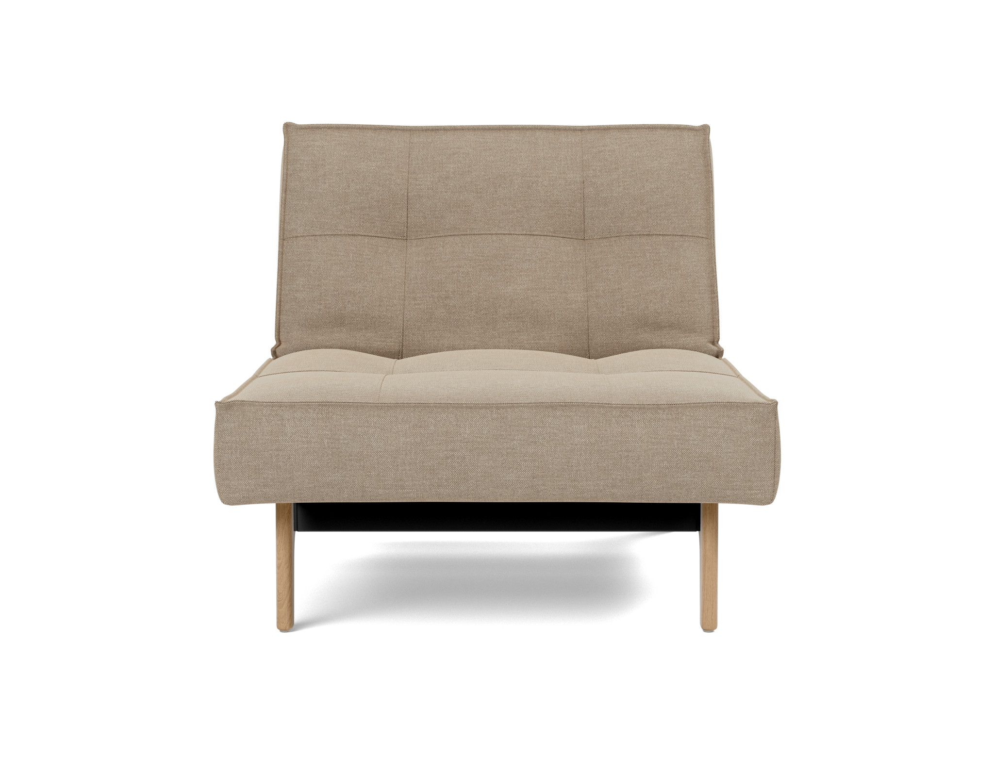 Sessel Splitback Flachgewebe Phobos 587-Mocha Beine Eiche