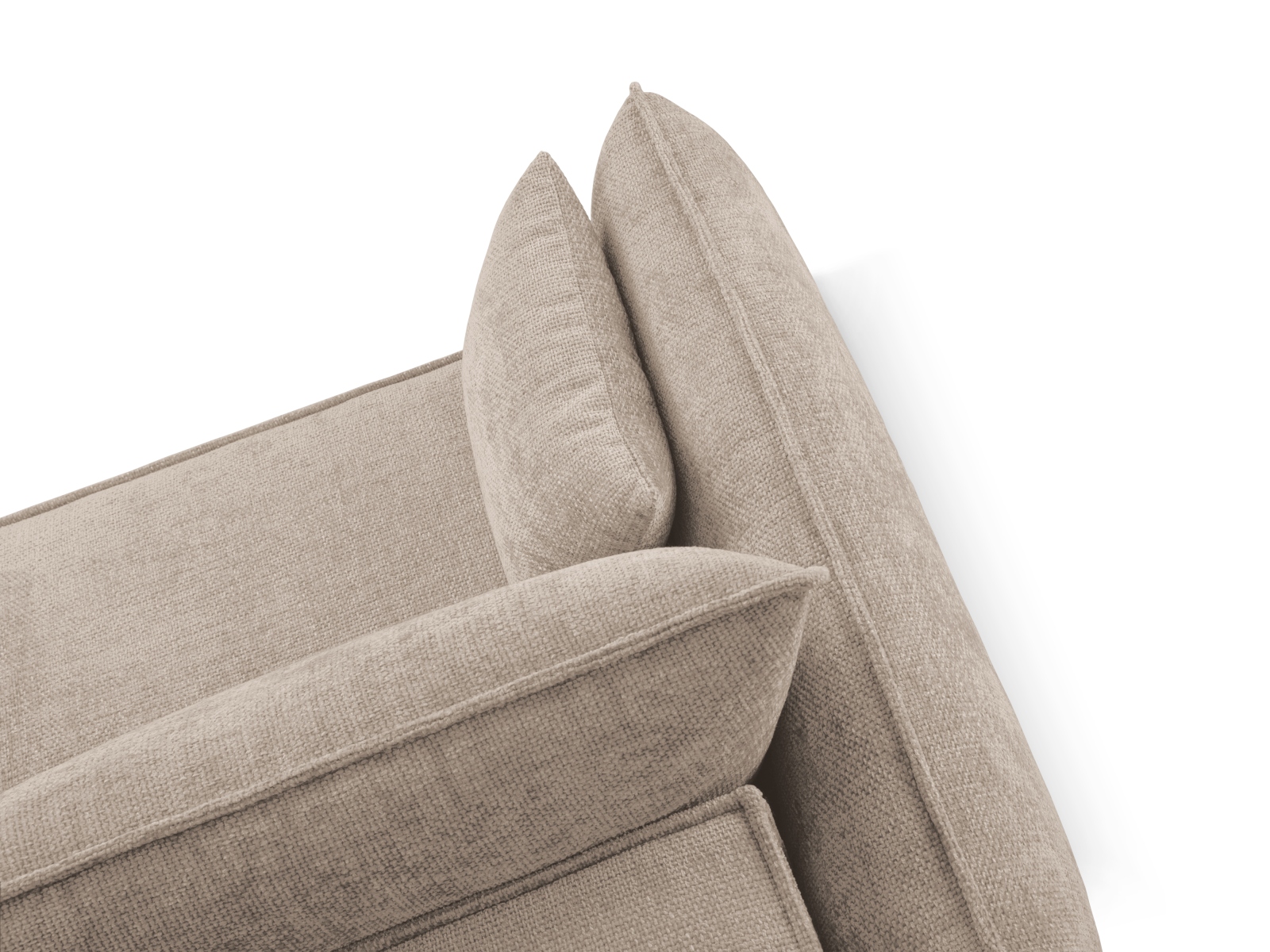 Micadoni Ecksofa Kaelle 4-Sitzer mit Schlaffunktion Rechts Chenille Beige