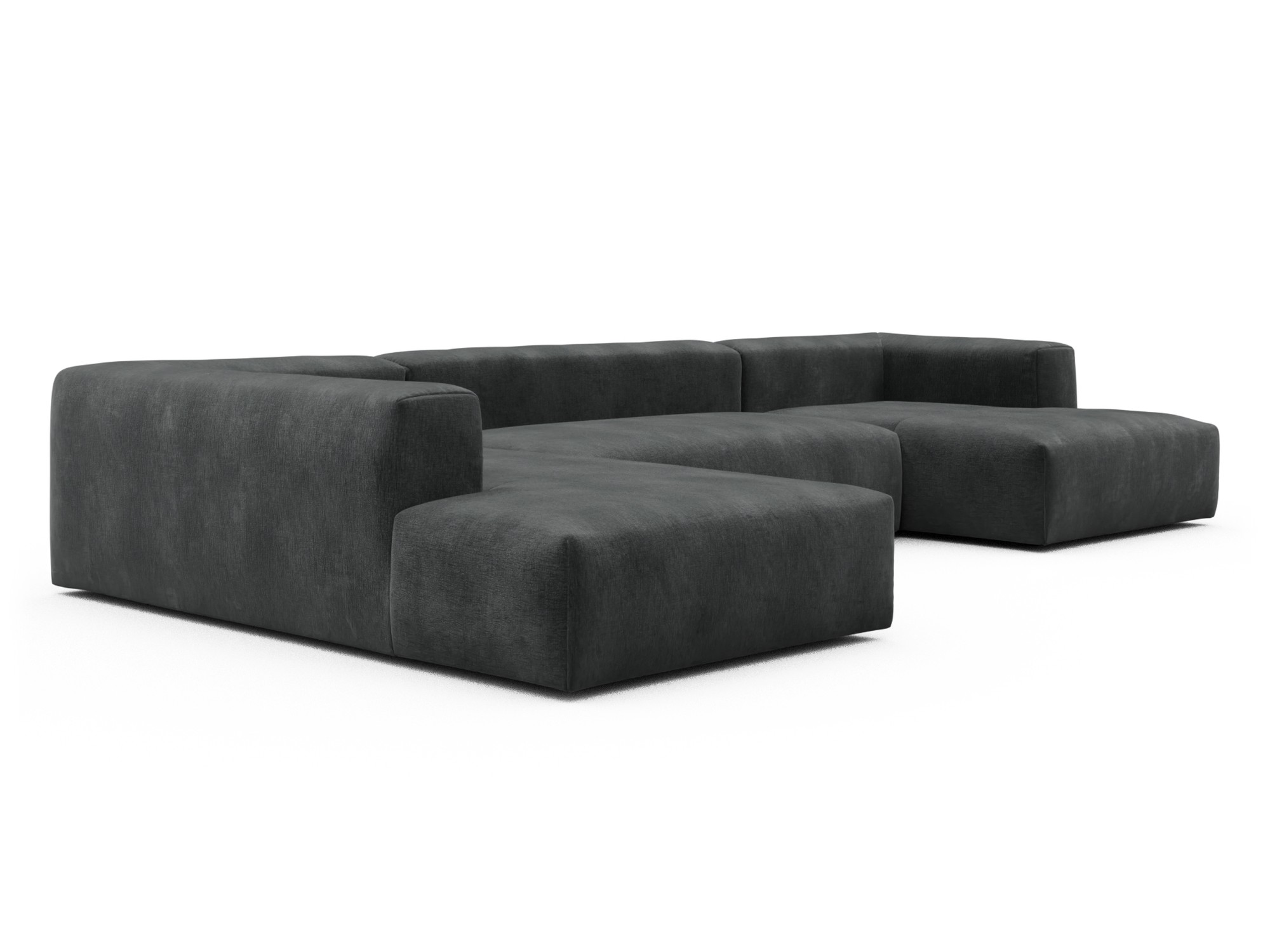 Skandi Home Wohnlandschaft Fred Relax-Ecke links mit 2-Sitzer und Chaiselongue rechts Smooth-Deep-Warm-Grey moebelfaktor