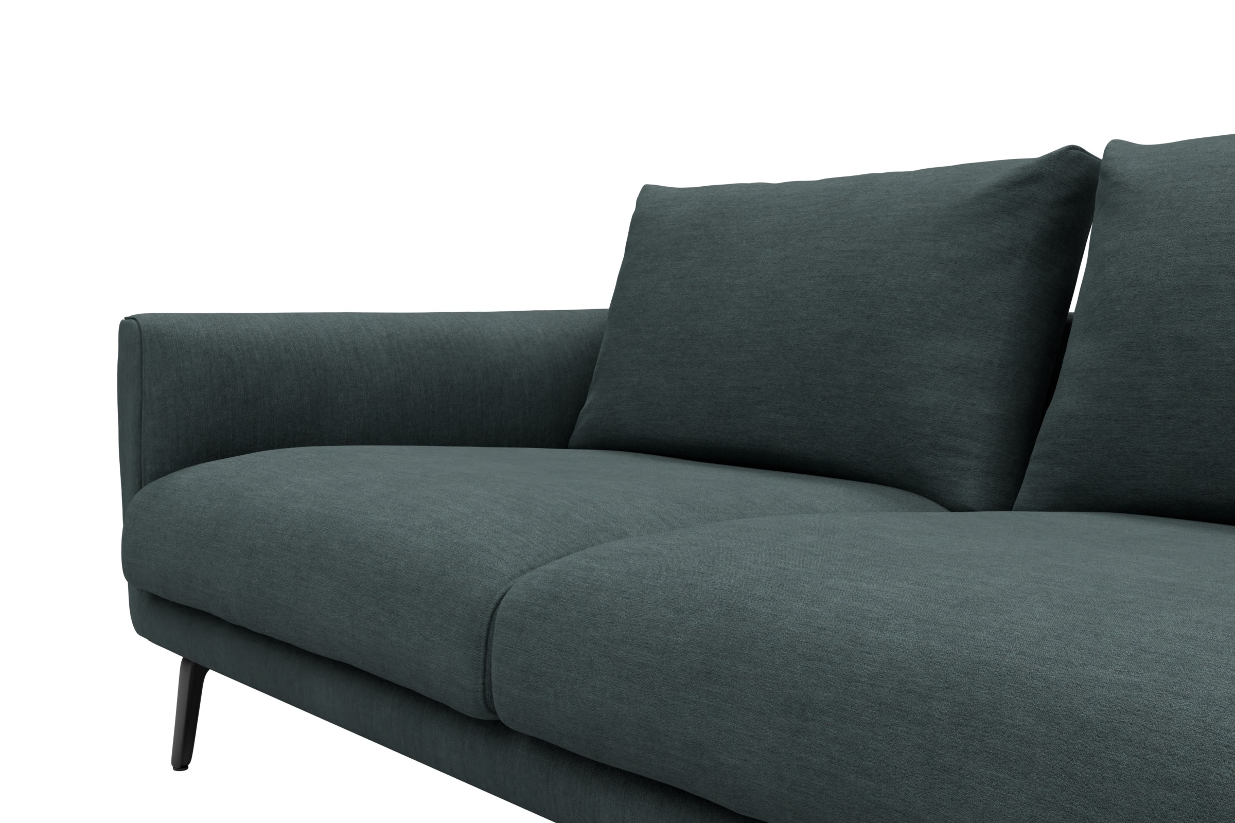 Ecksofa Karl Relax-Ecke rechts mit 2,5-Sitzer Vivus-Blue