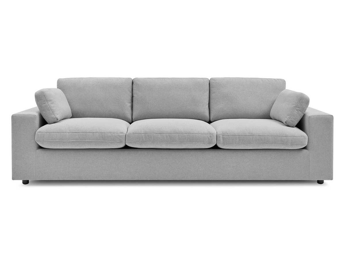 Bobochic Belair Sofa 3-Sitzer 250 × 93 cm Stoff Hellgrau