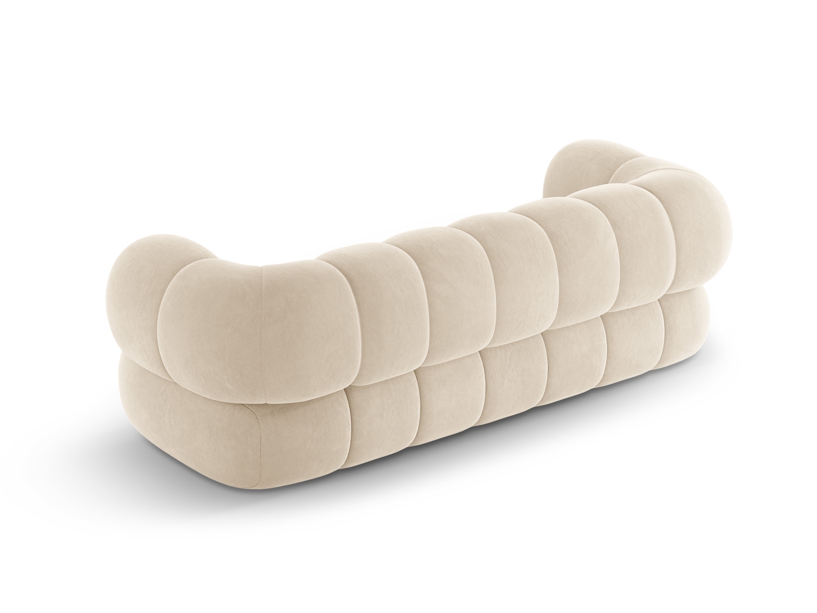 Cosmopolitan Design Sofa Koge 3-Sitzer Samt Vogue Helles Beige