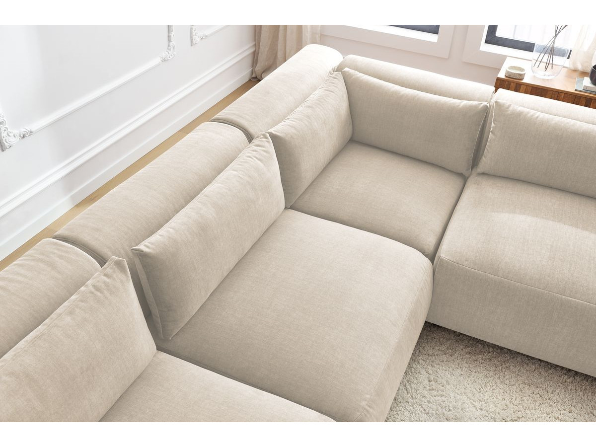 Bobochic Jeanne Ecksofa 299 × 299 cm Samt Beige