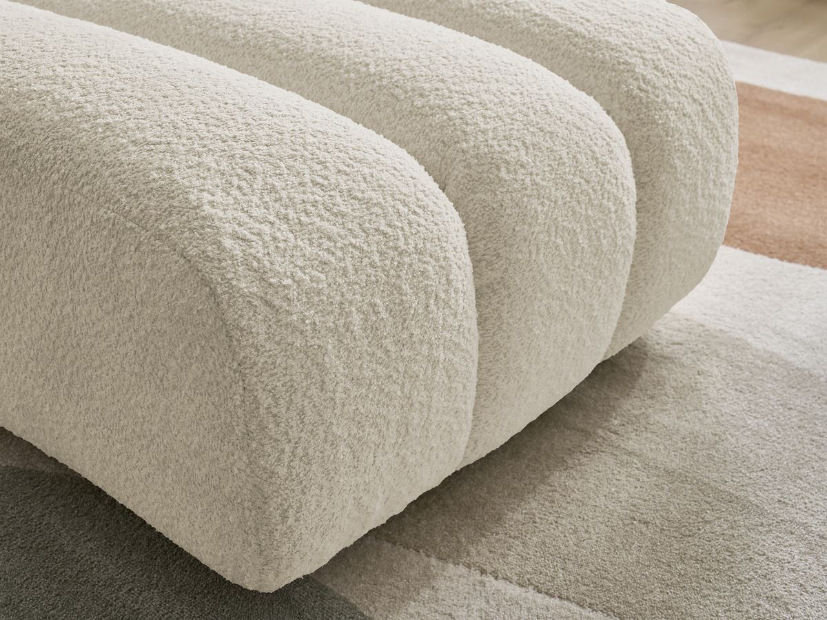 Bobochic Talia Pouf Bouclé-Stoff Beige