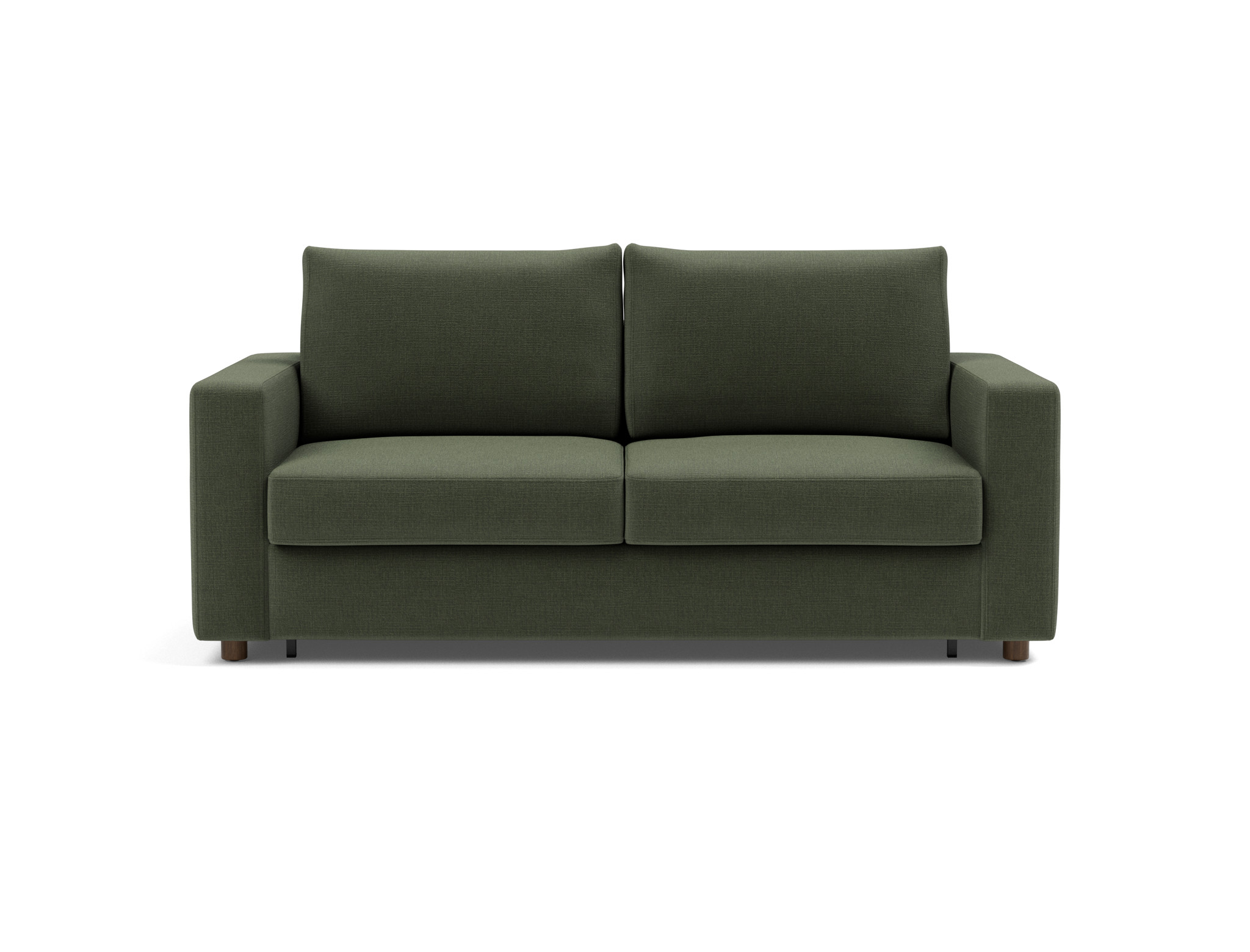 Schlafsofa Neah mit Standard-Armlehnen 160 Chenille Esina 413-Olive-Green