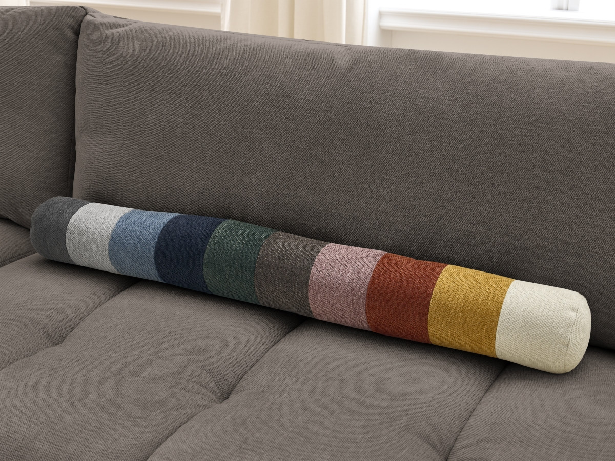 Bobochic Fuji Schlafsofa 3-Sitzer mit Bettkasten Stoff Taupe